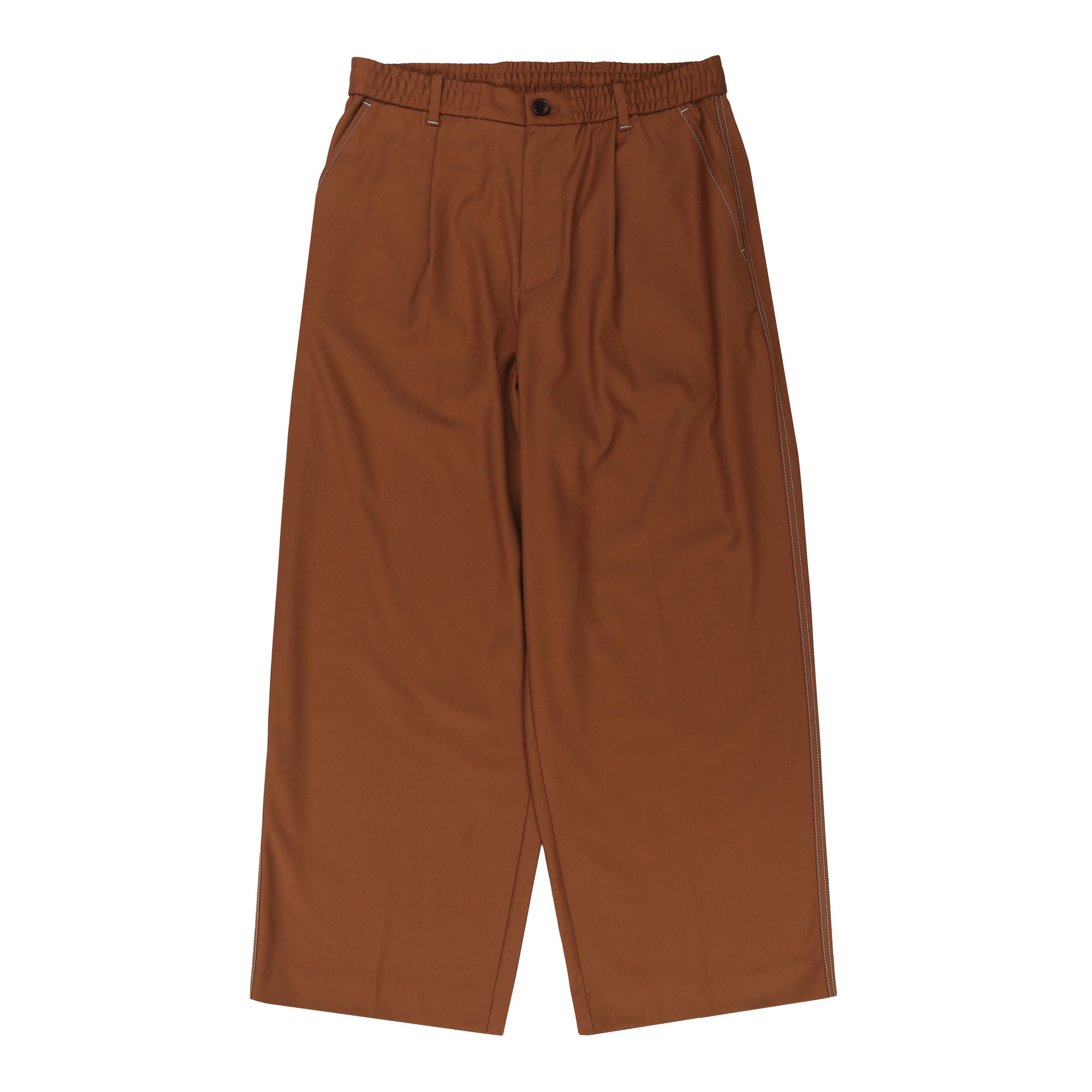 Lightweight Wool Woven Pant - Brown product photo