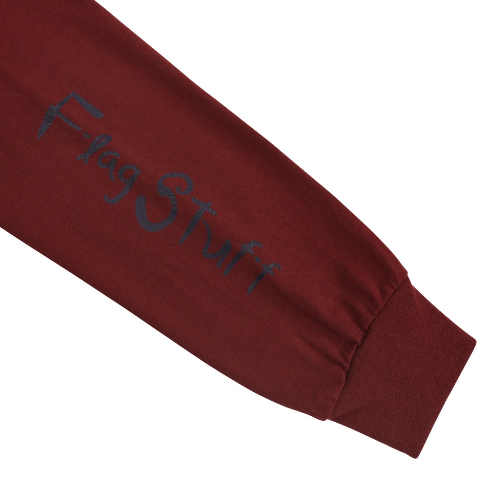 Circle Flower L/S T-Shirt- Maroon product photo