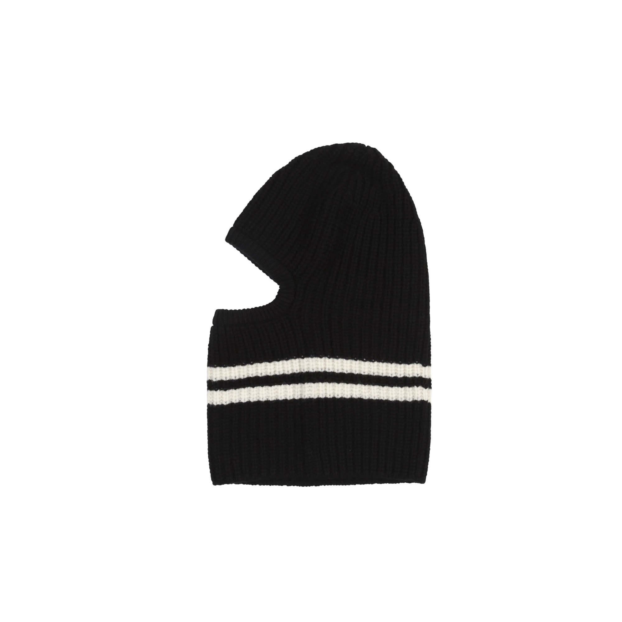 Lamb Wool Cardigan Balaclava - Black product photo
