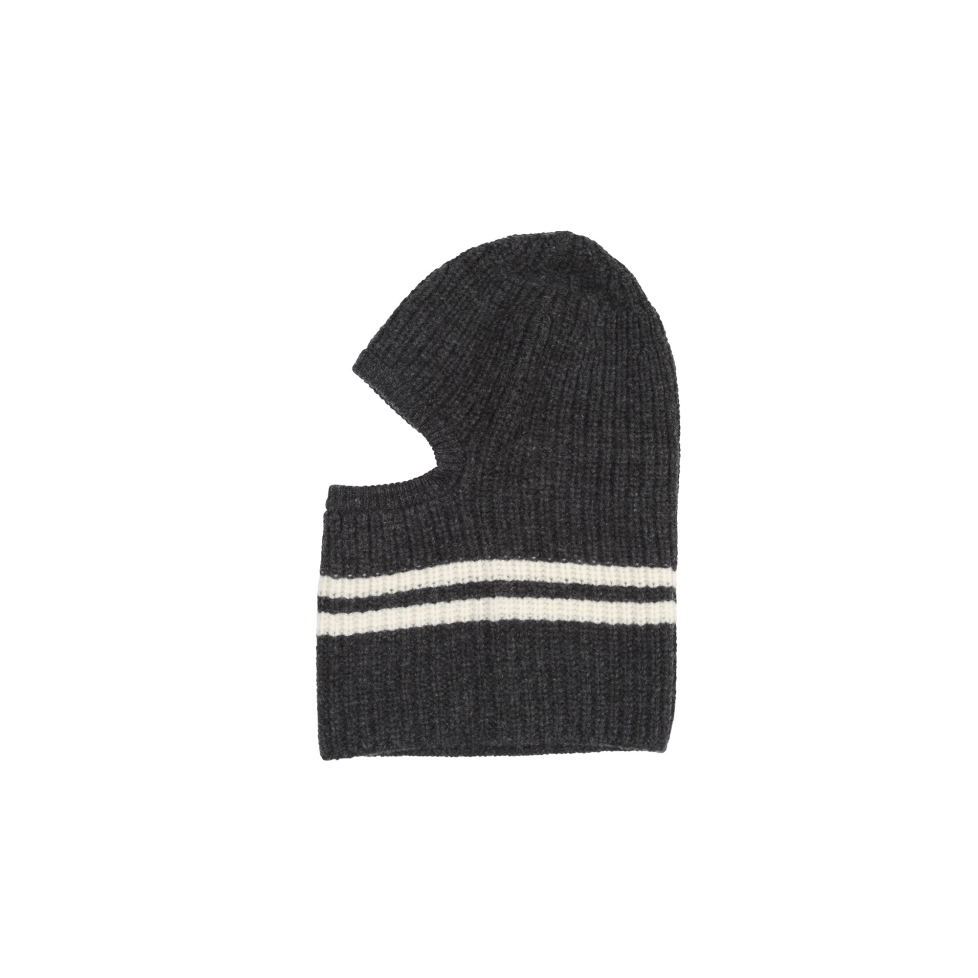 Lamb Wool Cardigan Balaclava - Charcoal product photo