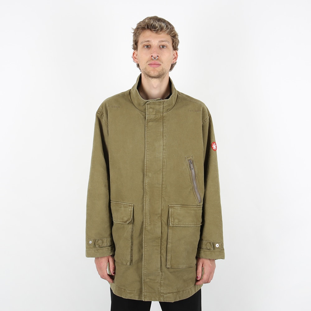 Fly Flap Zip Jacket- Khaki product photo