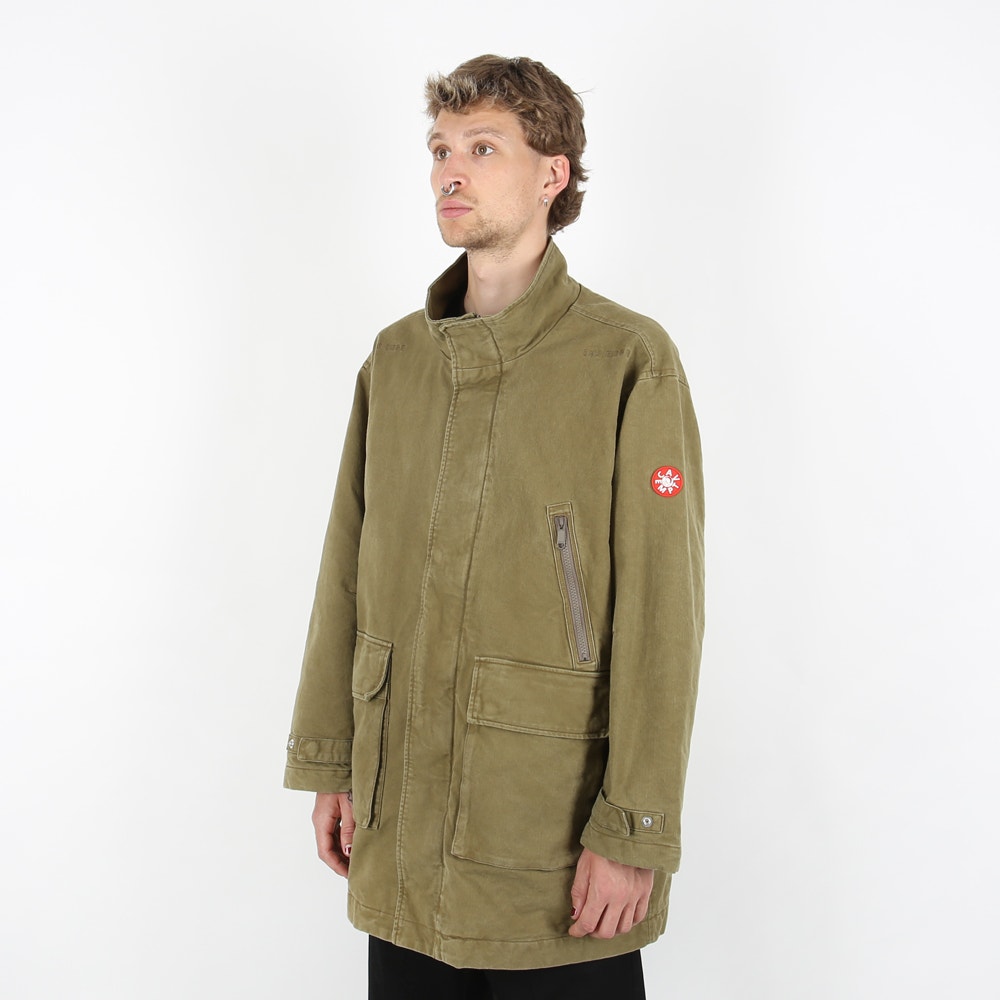 Fly Flap Zip Jacket- Khaki product photo