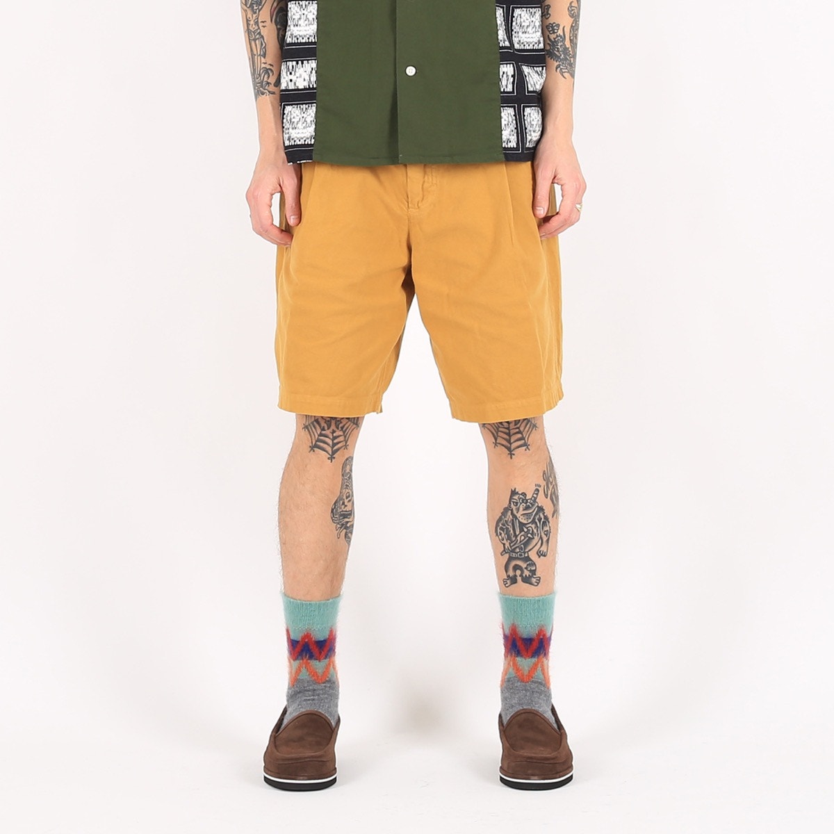 Brushed Cotton Shorts- Beige product photo