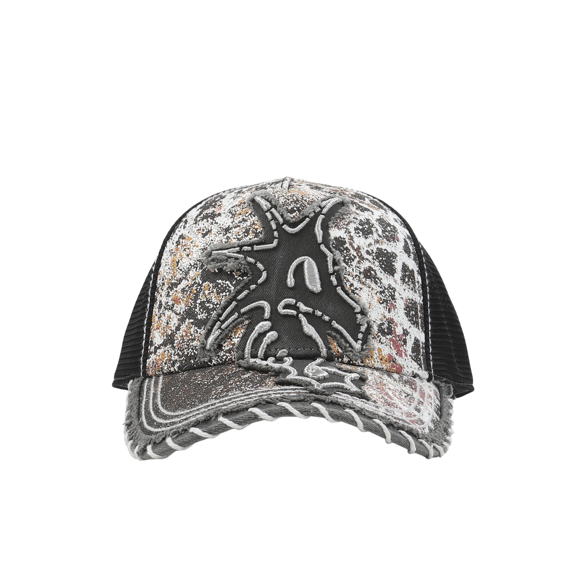Chito Seahorse Patch Mesh Cap - Washed Black product photo