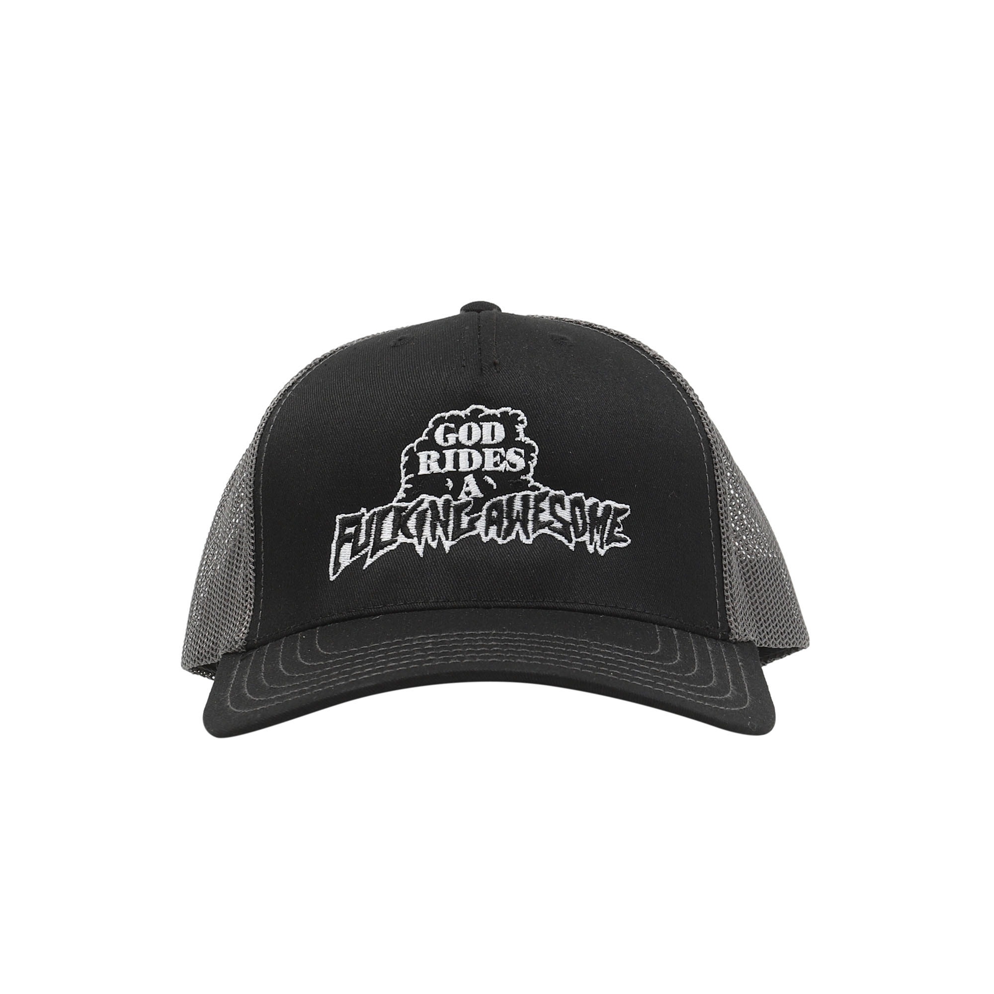 God Rides FA Trucker Hat - Grey/Black product photo