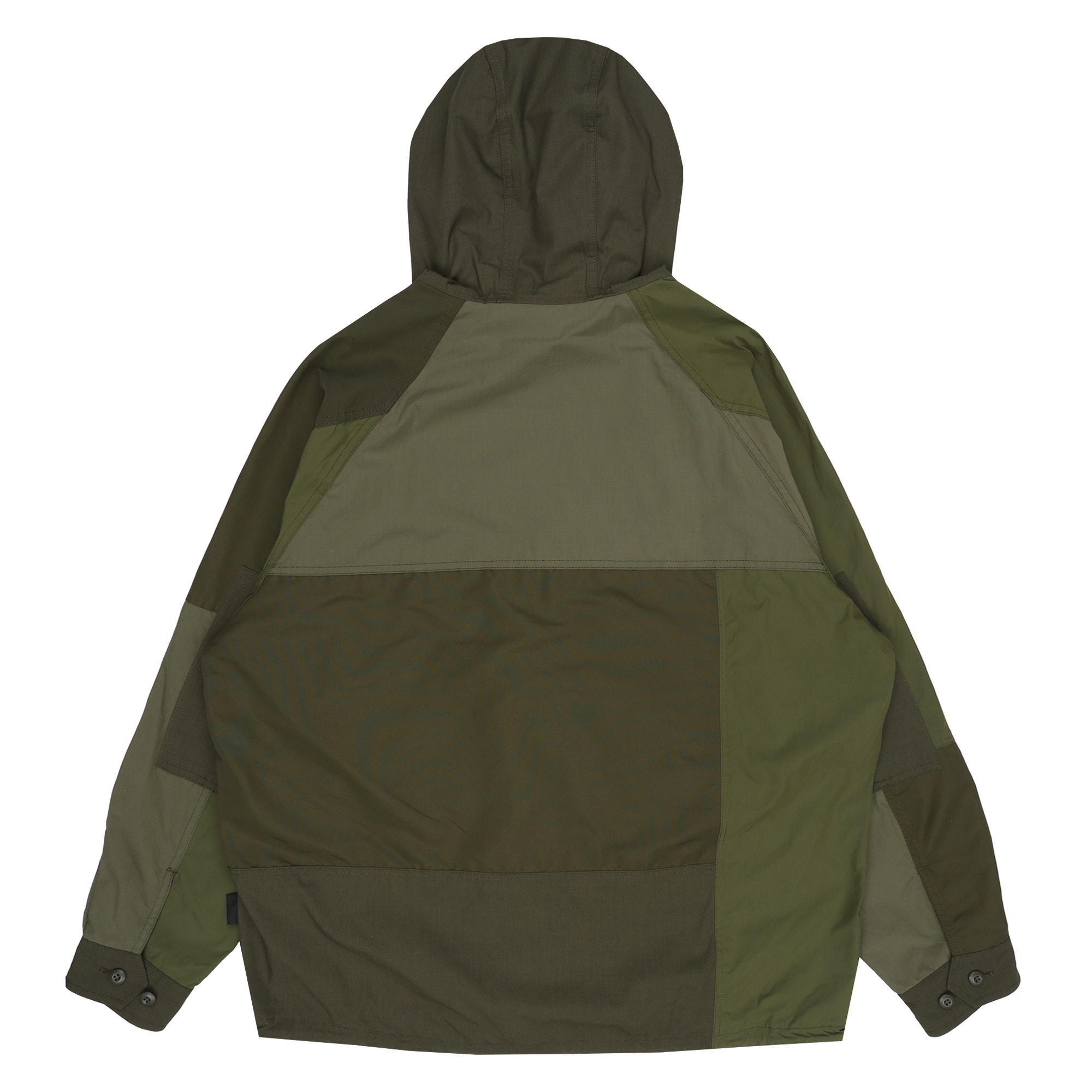 Cotton Nylon Multi Fabrics Jacket - Khaki product photo