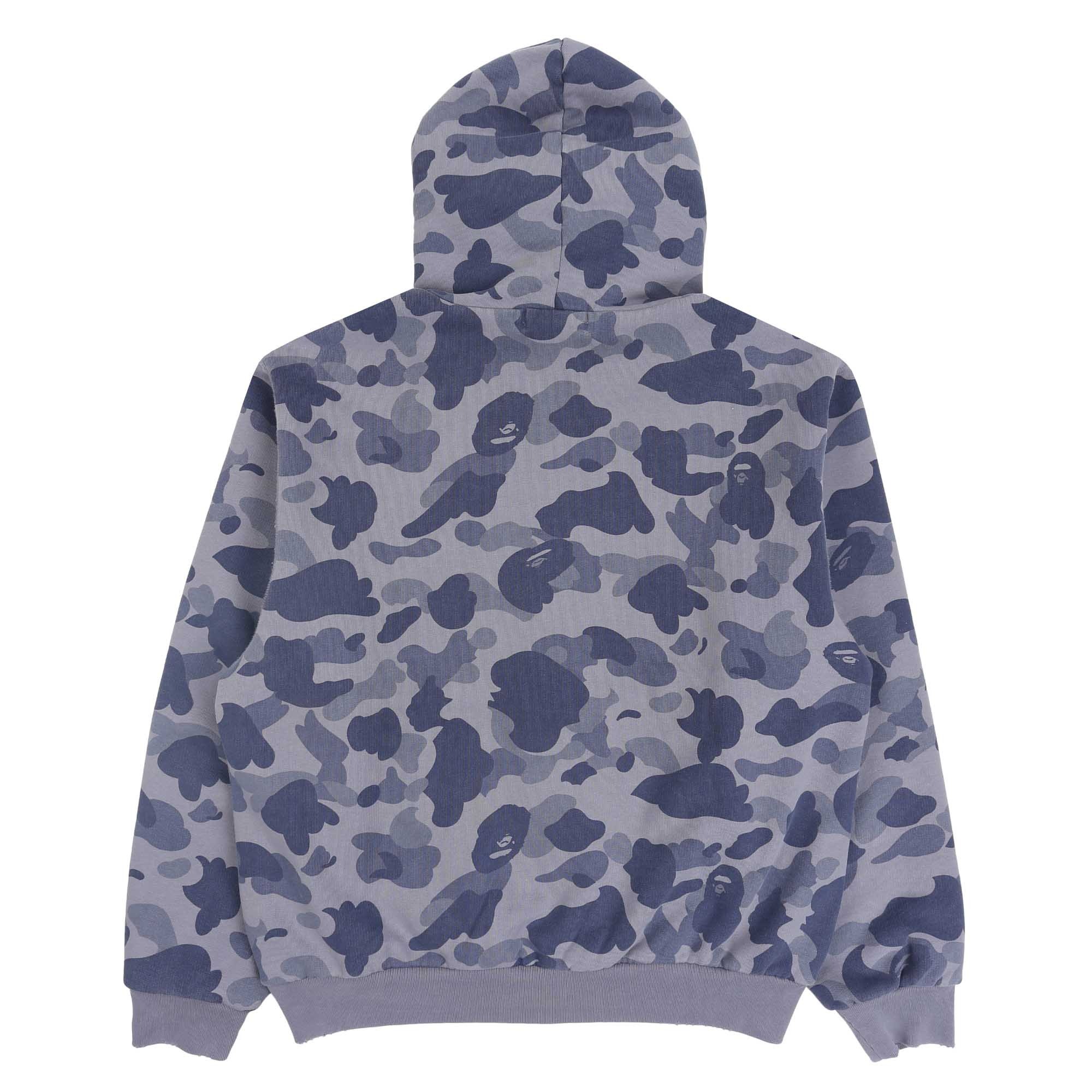 1st Camo Heavy Wash Cropped Zip Hood - Charcoal product photo