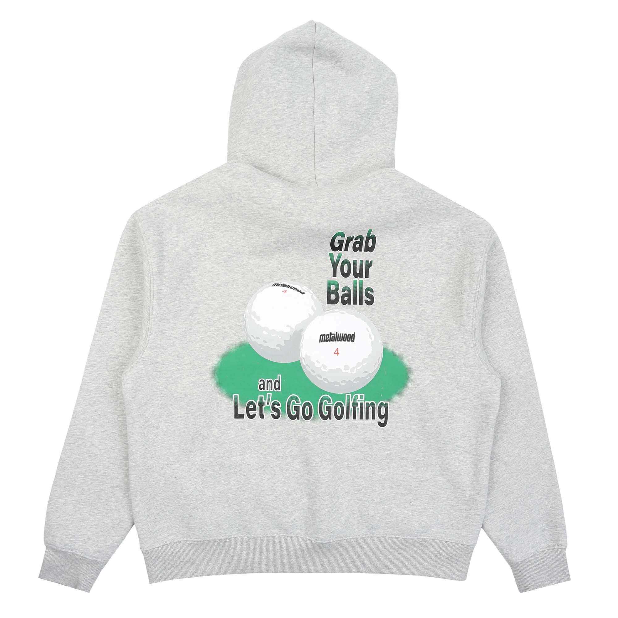 Grab Your Balls Hooded Sweat - Heather Grey product photo