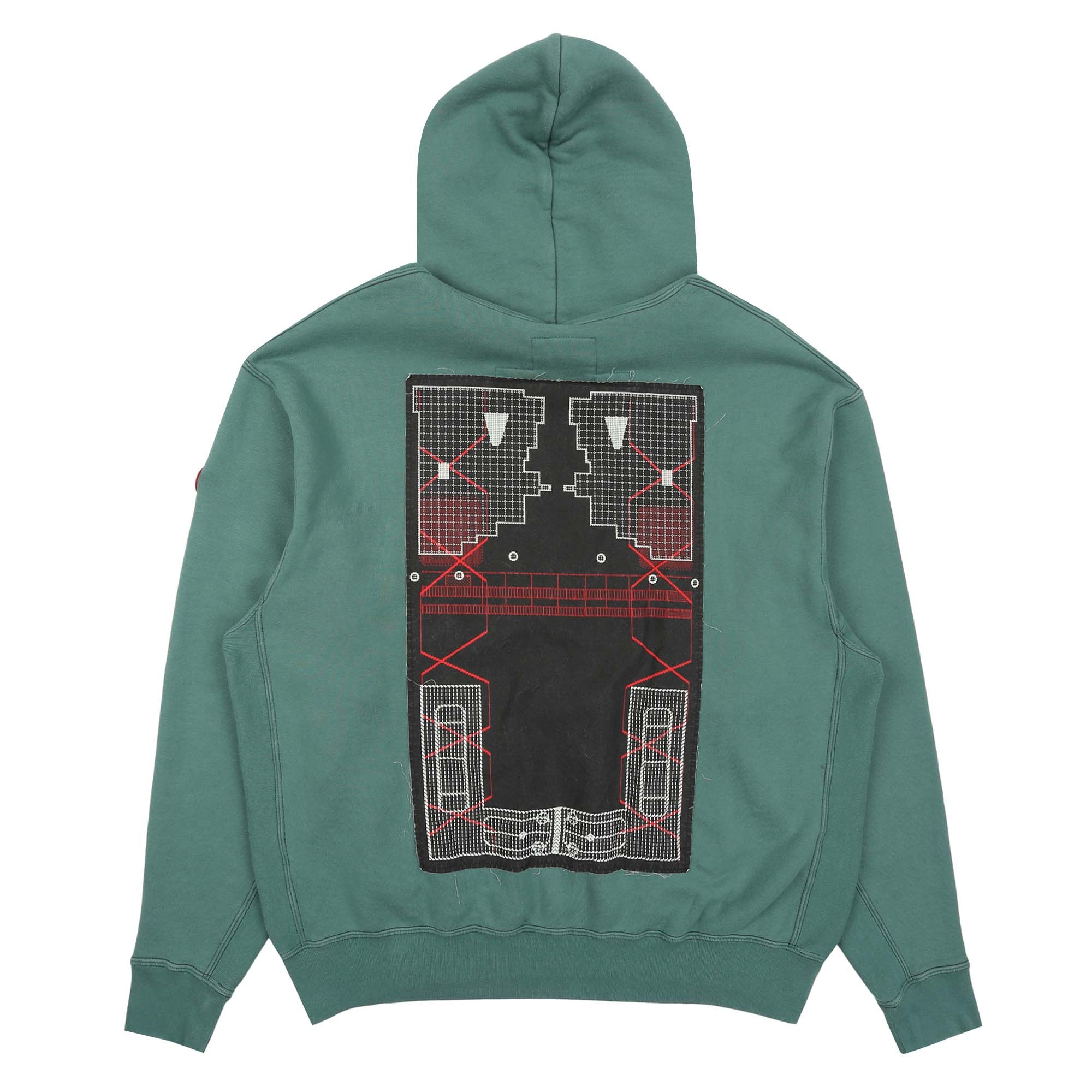 Washed District Patch Heavy Hoody - Green product photo