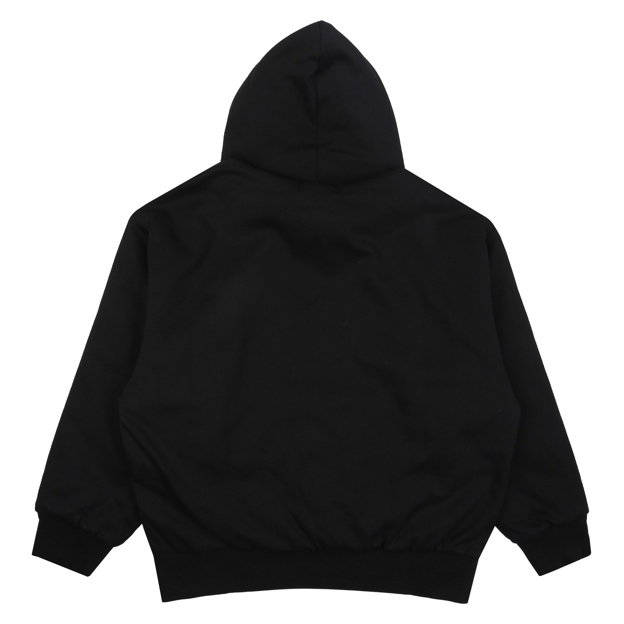 College Puffy Relaxed Fit Pullover Hoodie - Black product photo