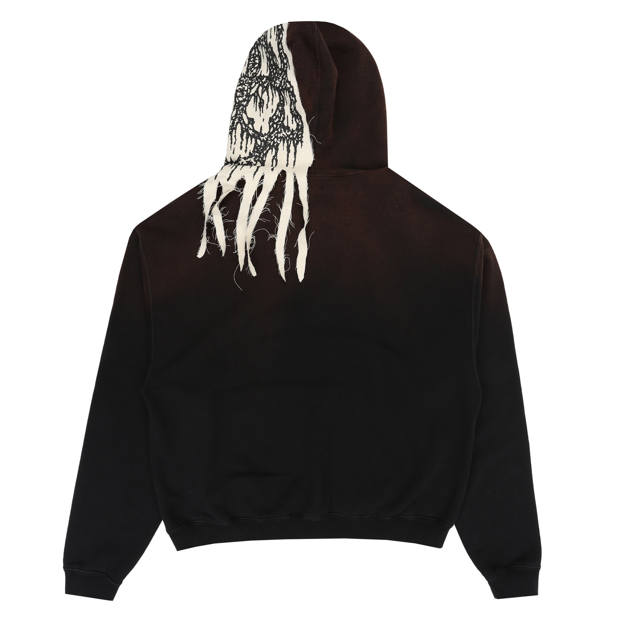 Punk Patch 1/4 Zip Pullover Hoodie - Black product photo