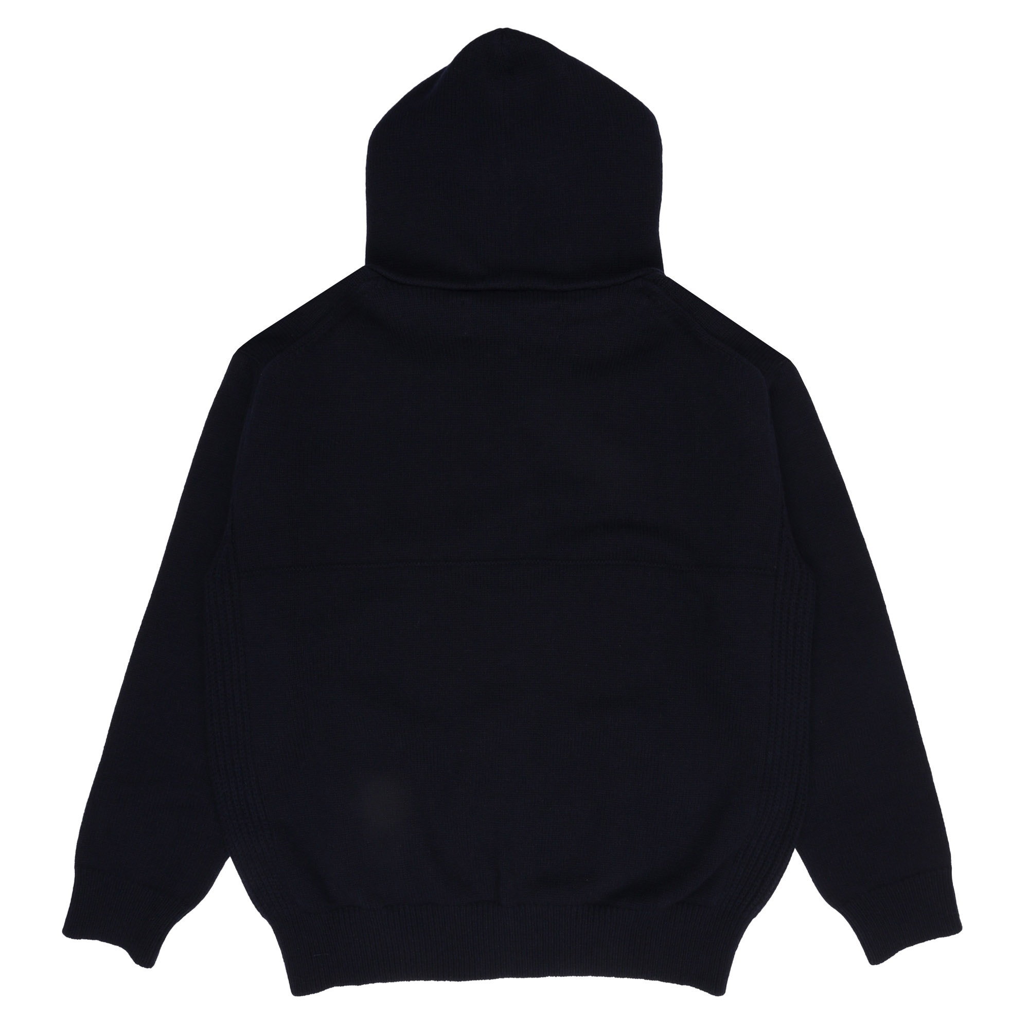 Lamb Wool Jersey Hoodie - Navy product photo
