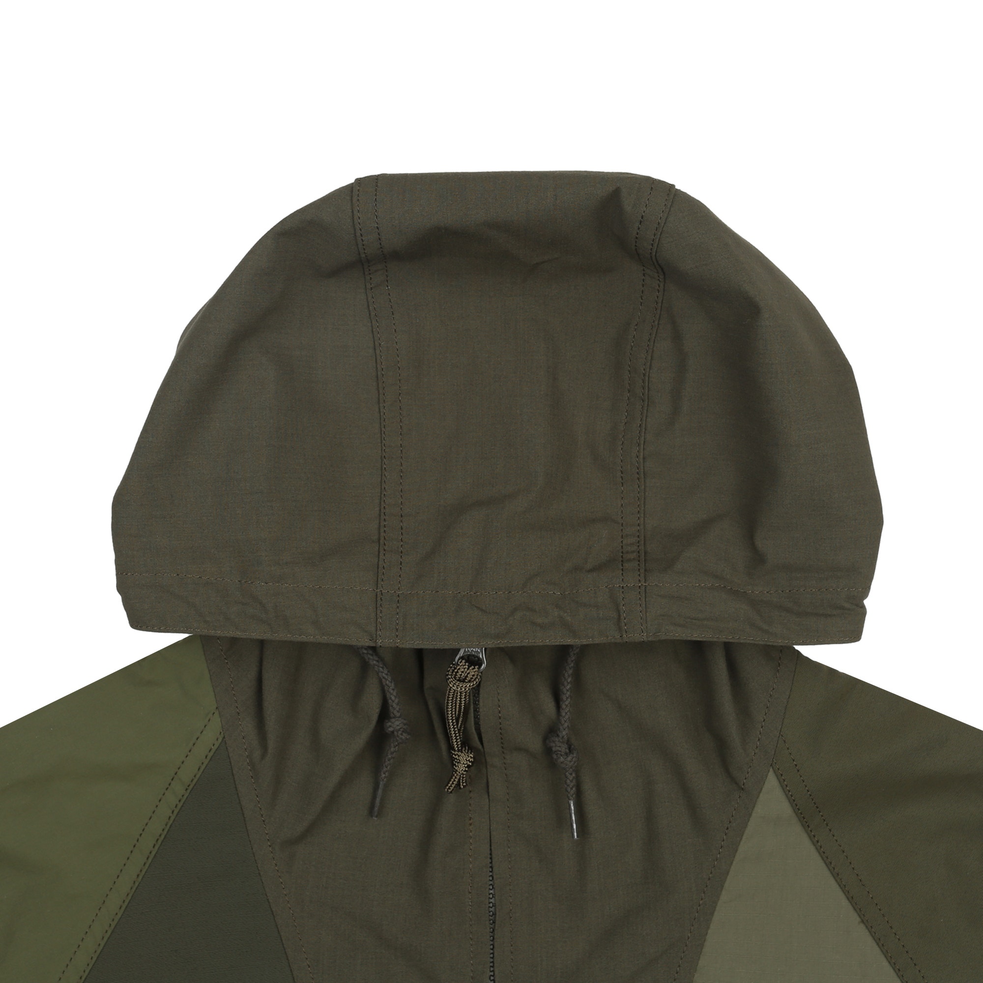 Cotton Nylon Multi Fabrics Jacket - Khaki product photo