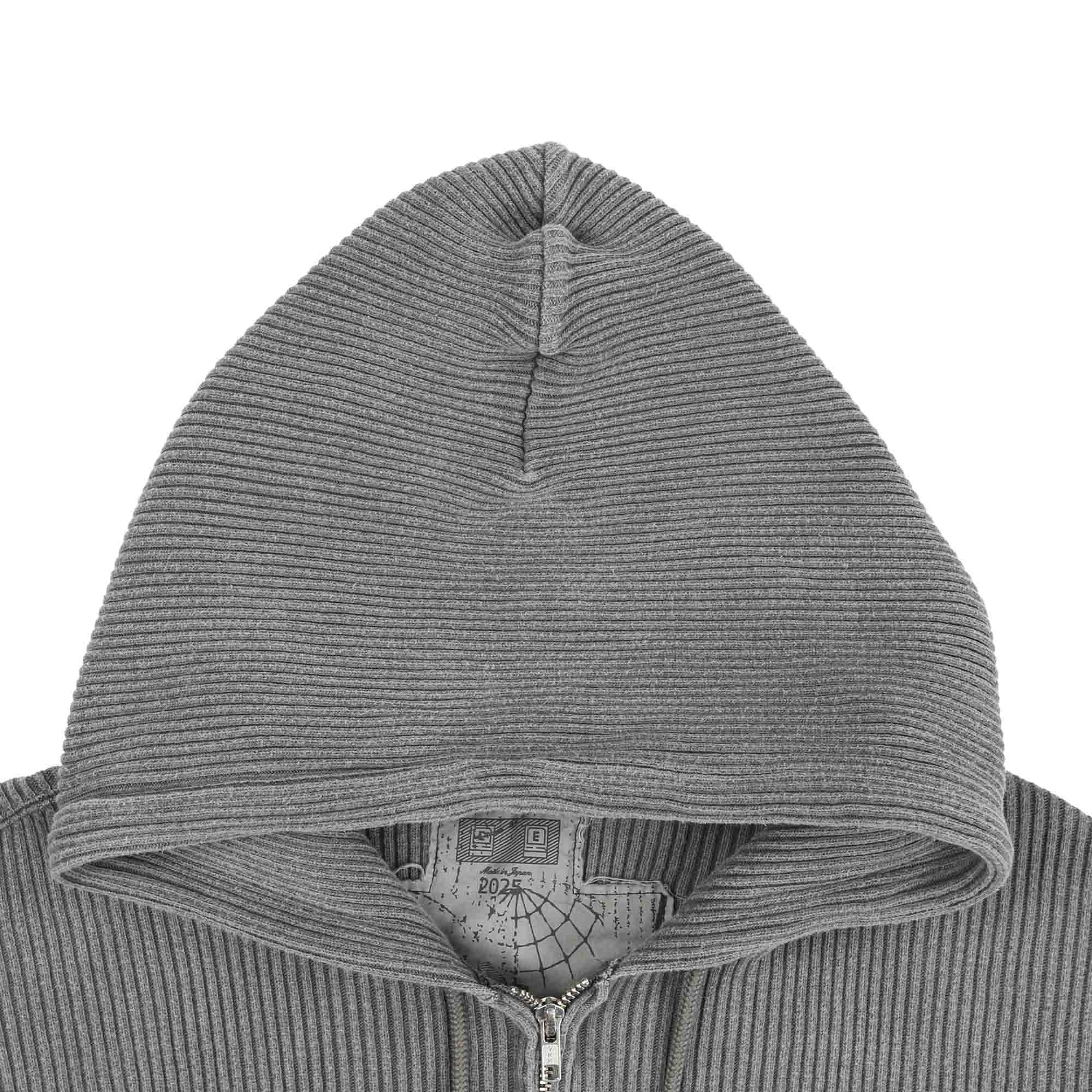 Overdye Wide Rib Cut Zip Hoody - Charcoal product photo