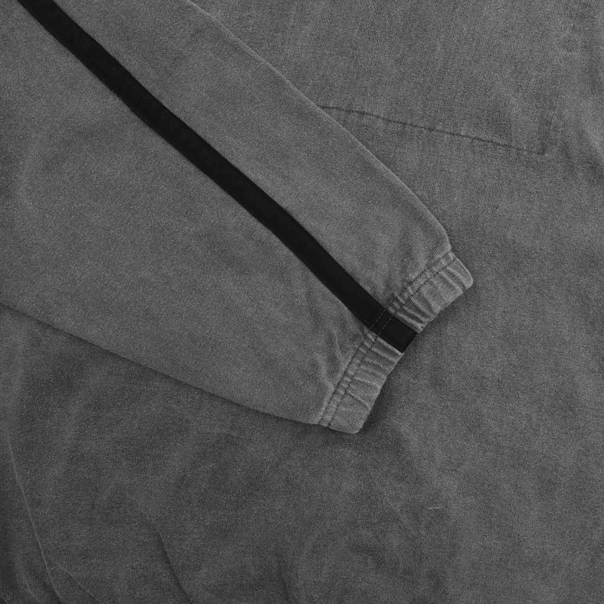 Overdye Taped Light Zip Hoody - Charcoal product photo