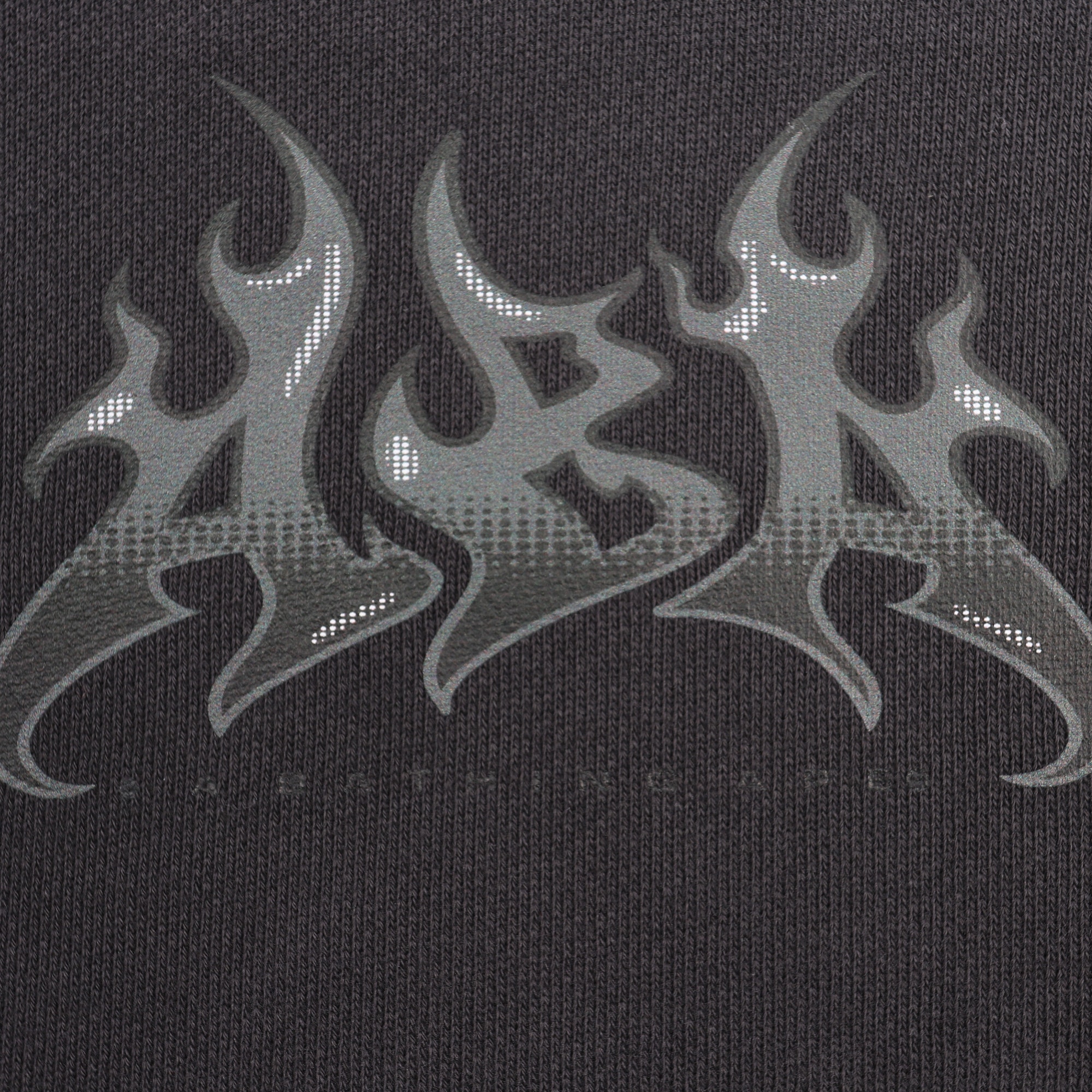 Flame Garment Dyed Pullover Hoodie - Black product photo