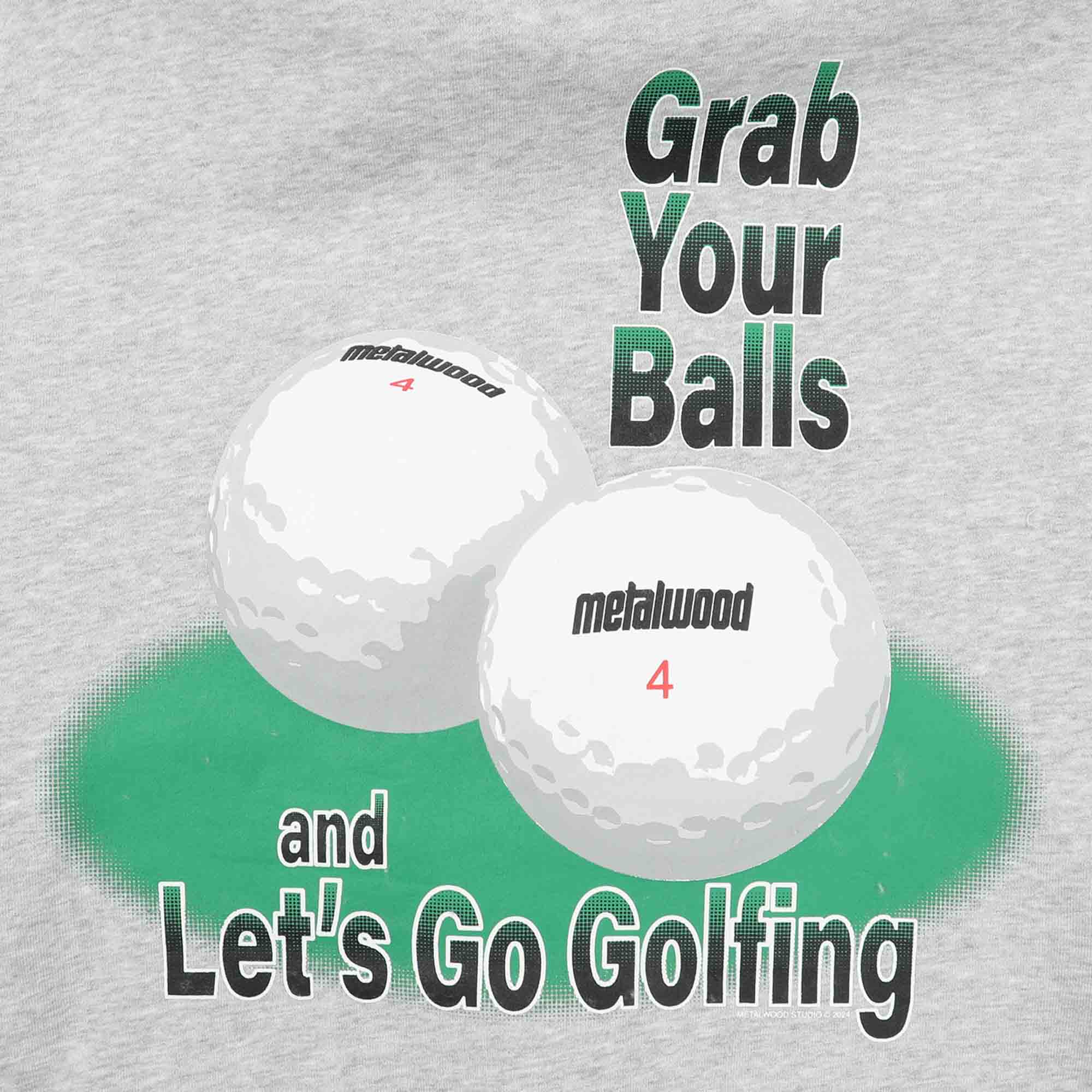 Grab Your Balls Hooded Sweat - Heather Grey product photo