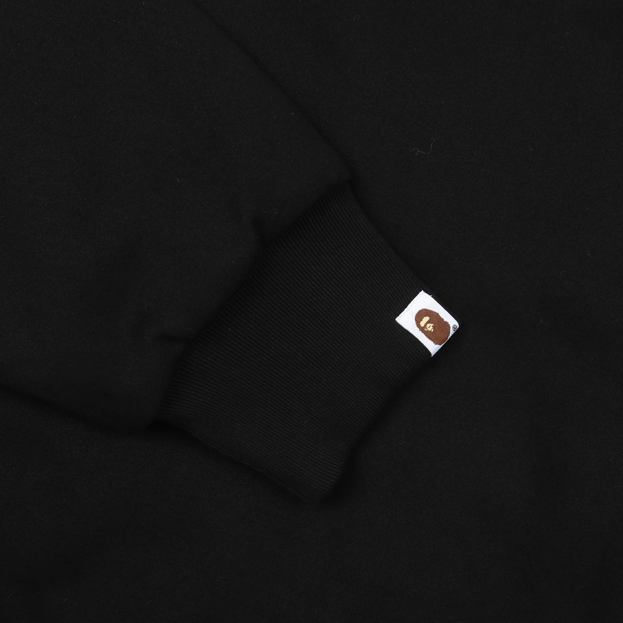 College Puffy Relaxed Fit Pullover Hoodie - Black product photo