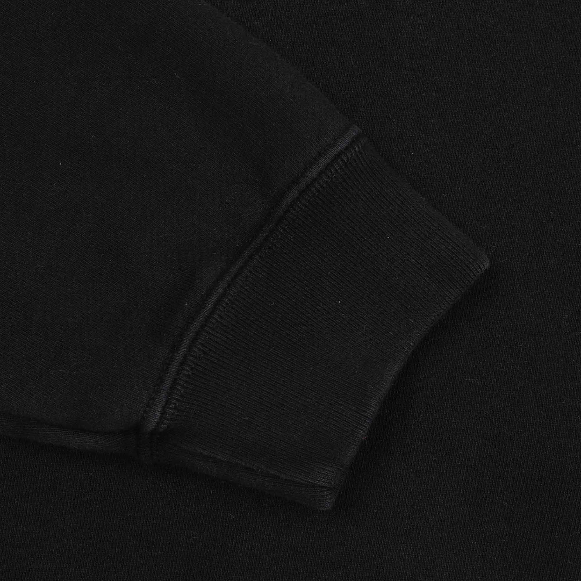 Punk Patch 1/4 Zip Pullover Hoodie - Black product photo