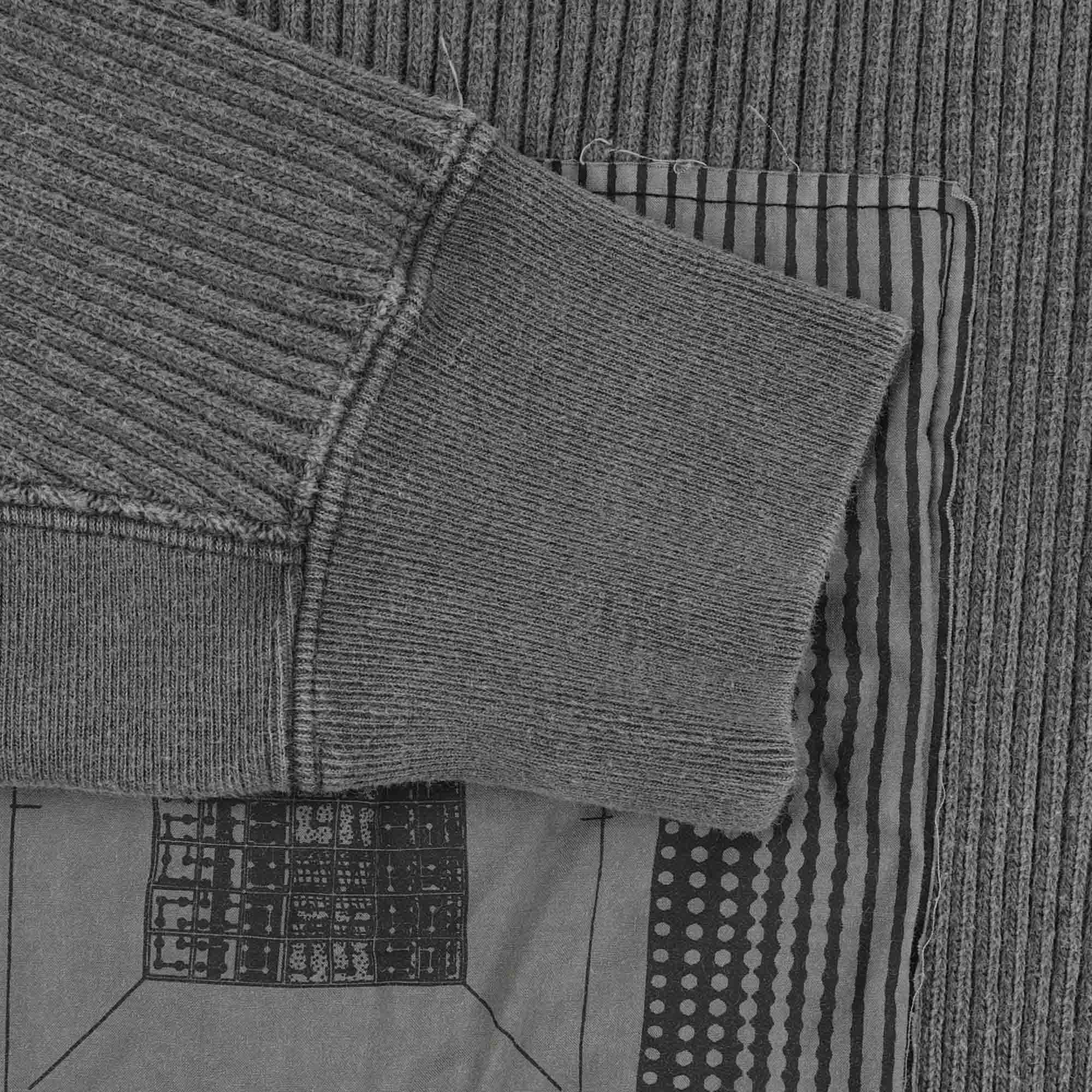 Overdye Wide Rib Cut Zip Hoody - Charcoal product photo