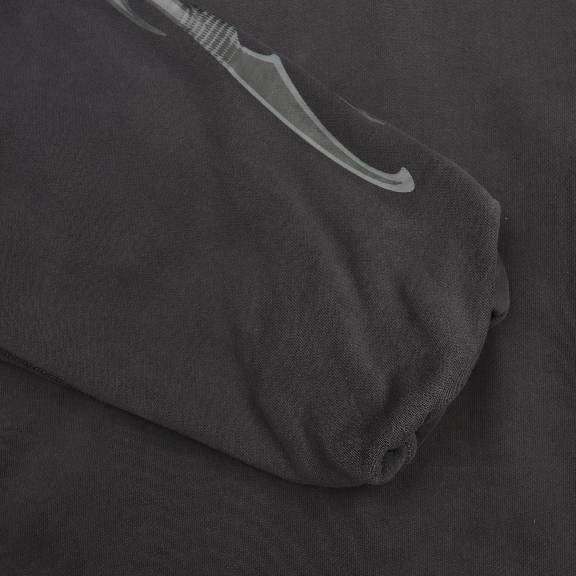 Flame Garment Dyed Pullover Hoodie - Black product photo