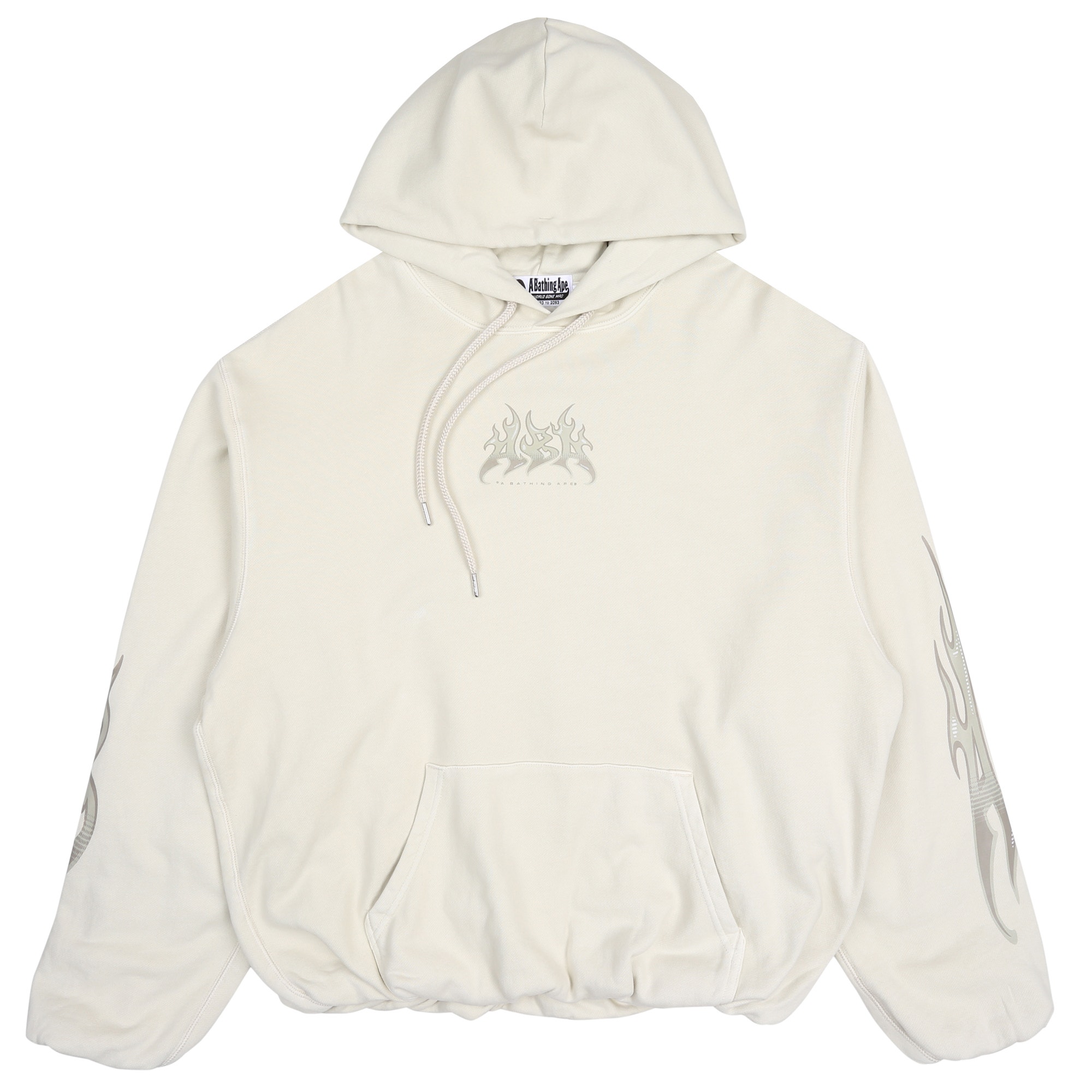 Flame Garment Dyed Pullover Hoodie - Ivory product photo