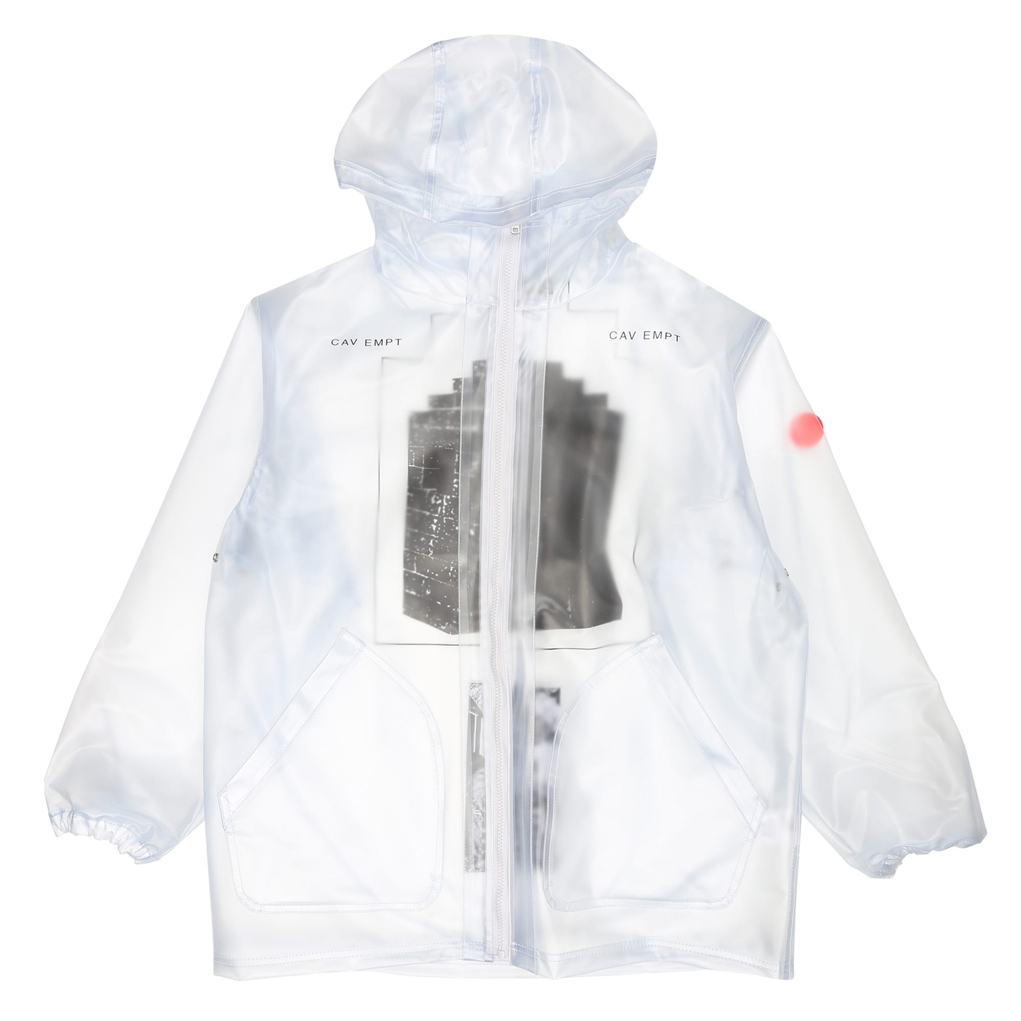 PVC Hood Zip Jacket White
