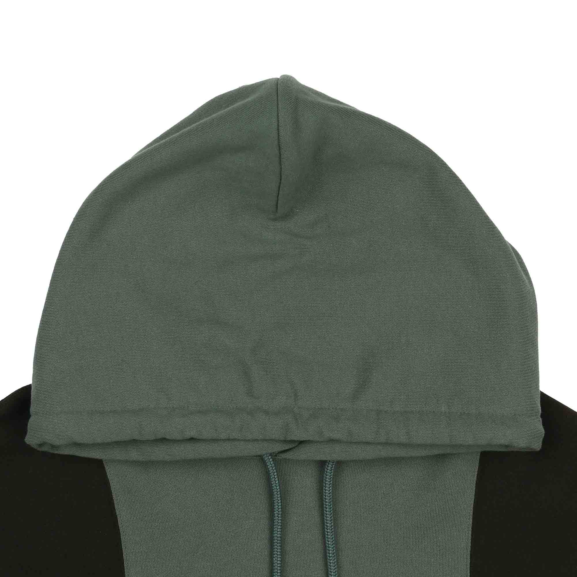Paneled Two Tone Hoody - Green product photo