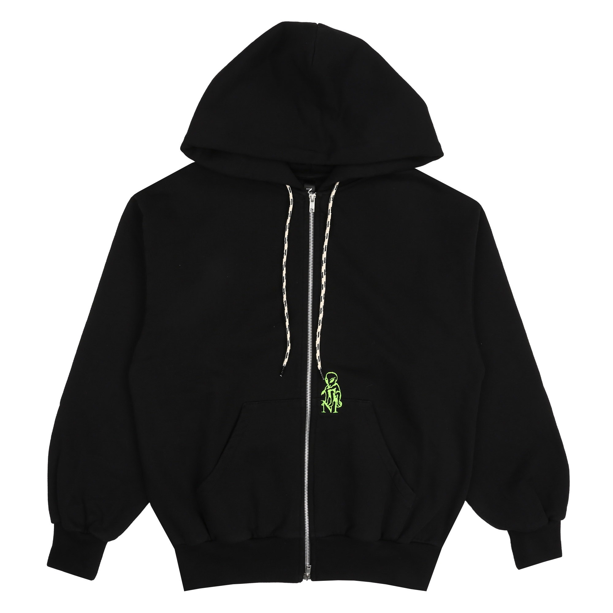 Mini Alien Zip Through Hood - Black product photo