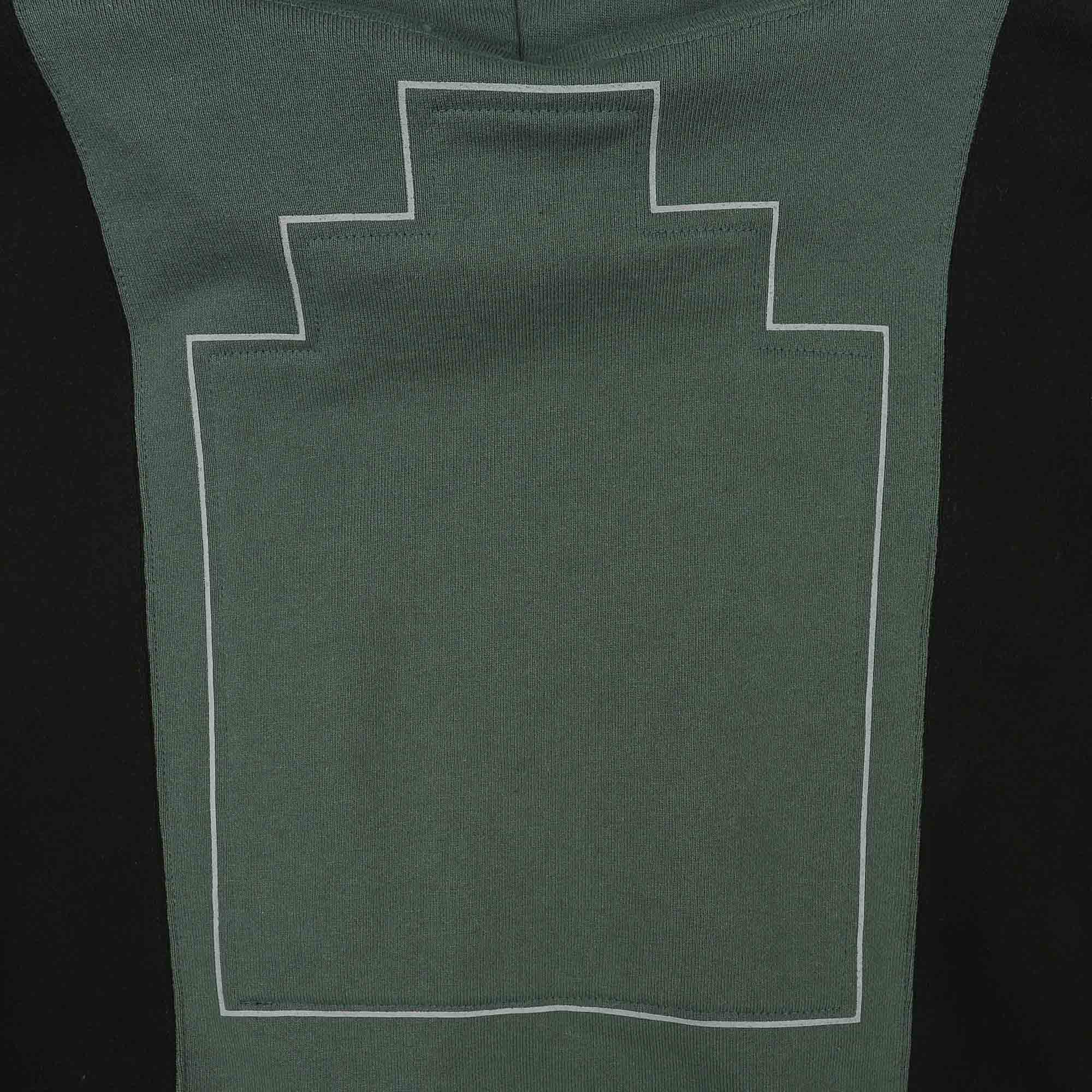 Paneled Two Tone Hoody - Green product photo