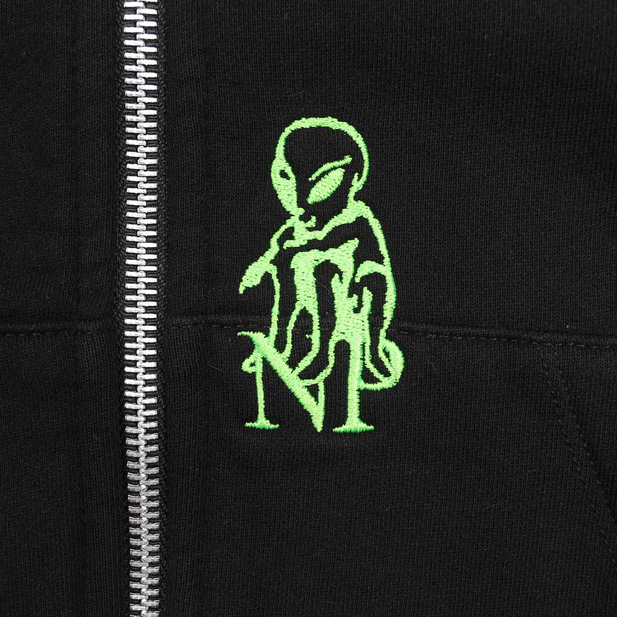Mini Alien Zip Through Hood - Black product photo