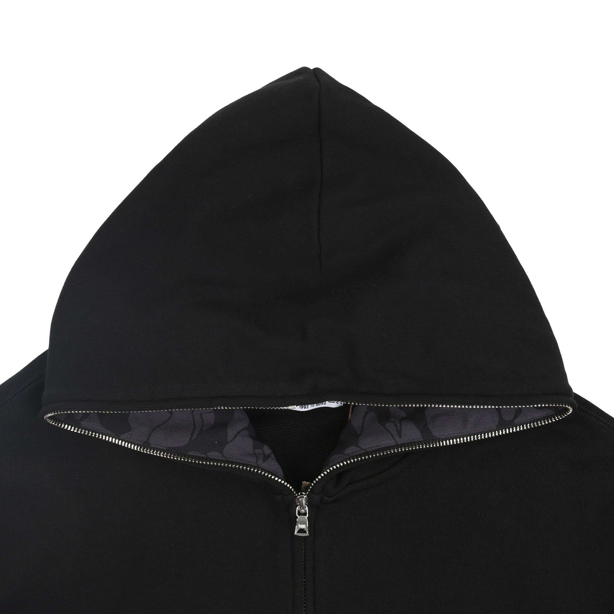 One Point Relaxed Fit Zip Hoodie - Black product photo