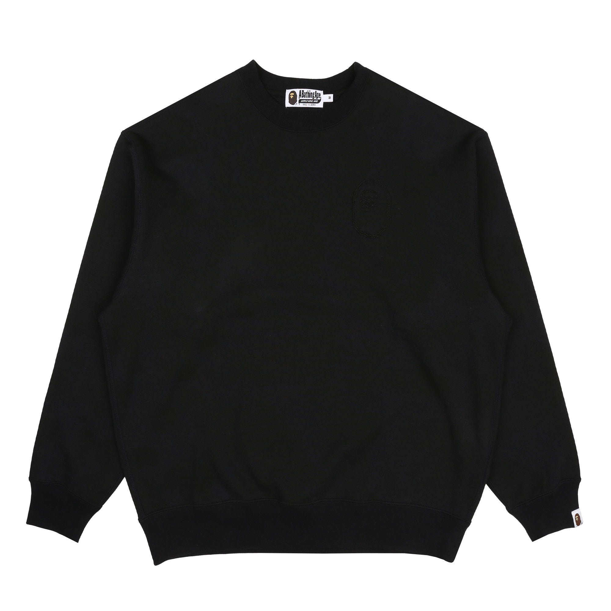 Ink Camo Ape Head Badge Crewneck - Black product photo