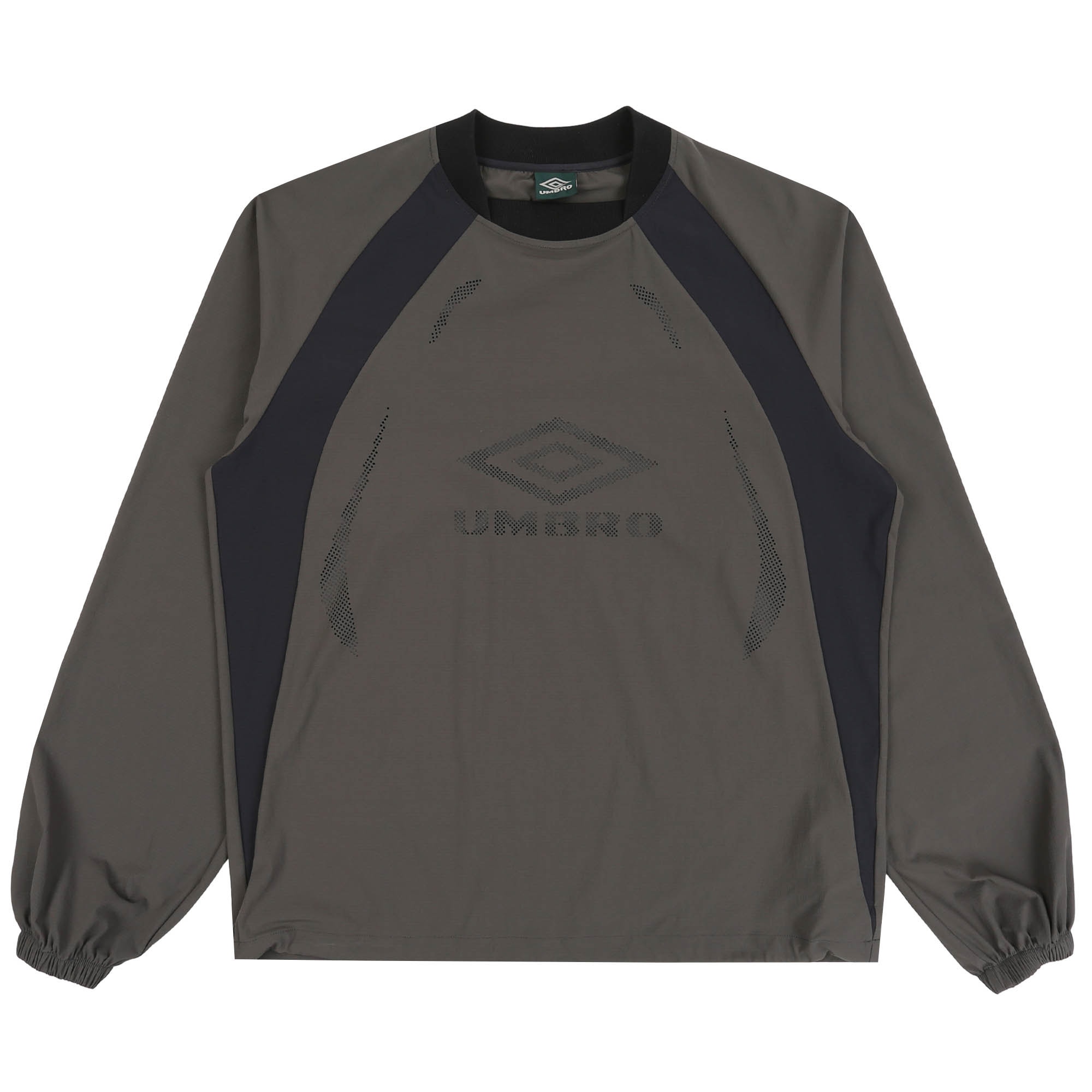 Lasered Nylon Crewneck - Grey/Black product photo