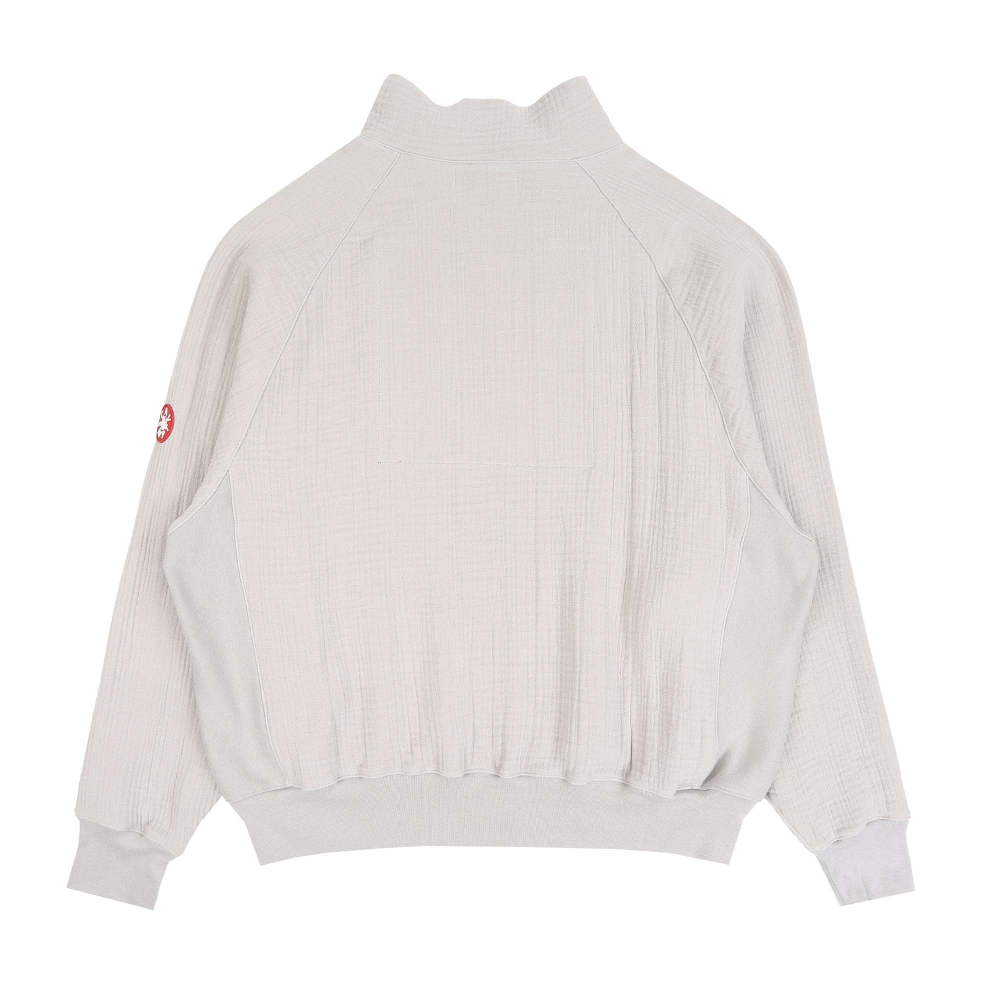 Layered Gauze Half Zip - Grey product photo