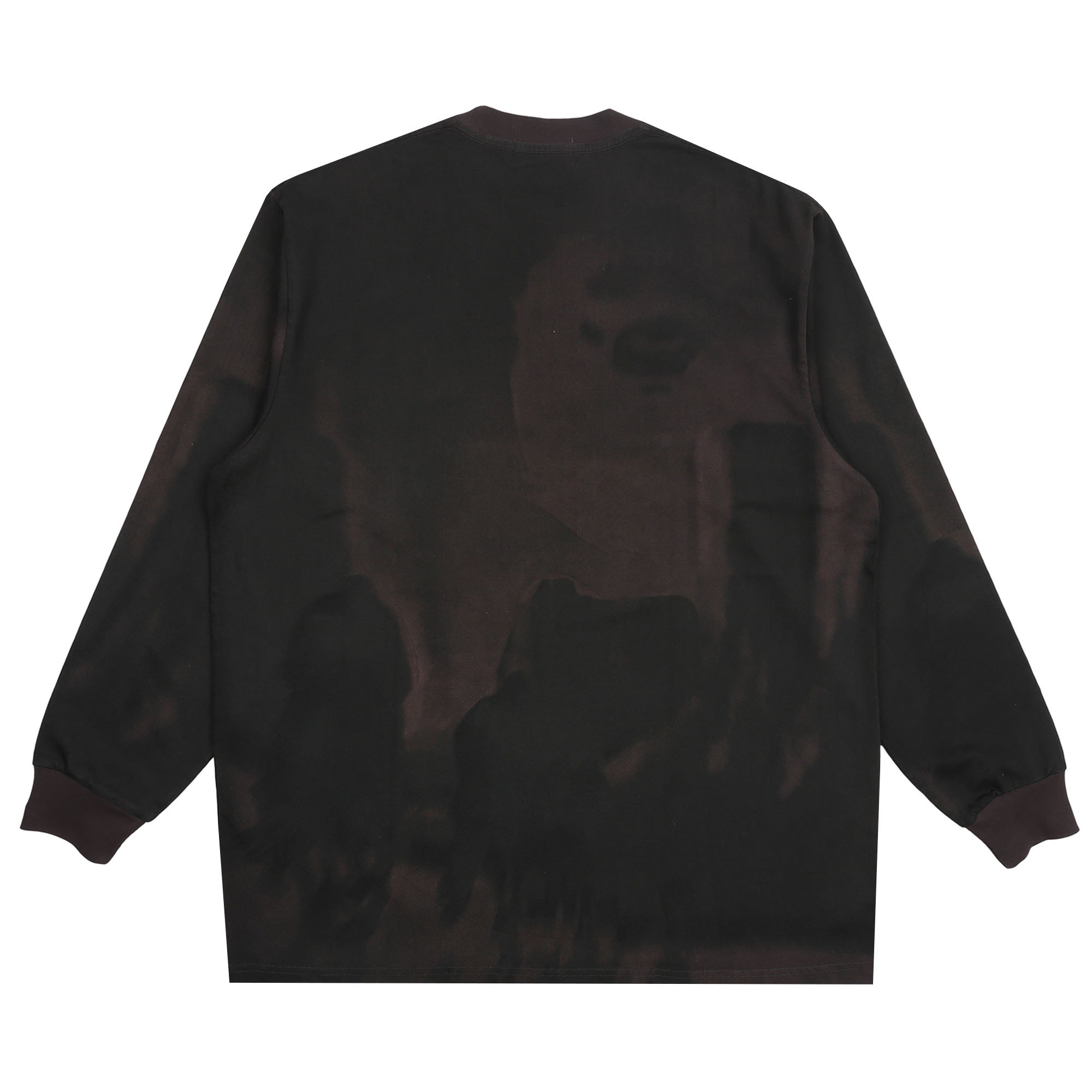 Overprint Logo Relaxed Fit L/S T-Shirt - Black product photo