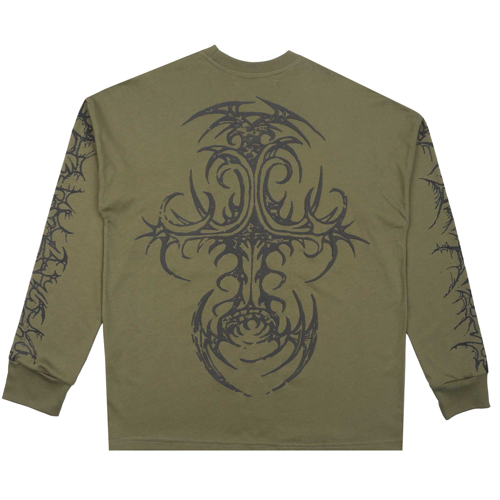 Rough L/S T-Shirt - Military Green product photo