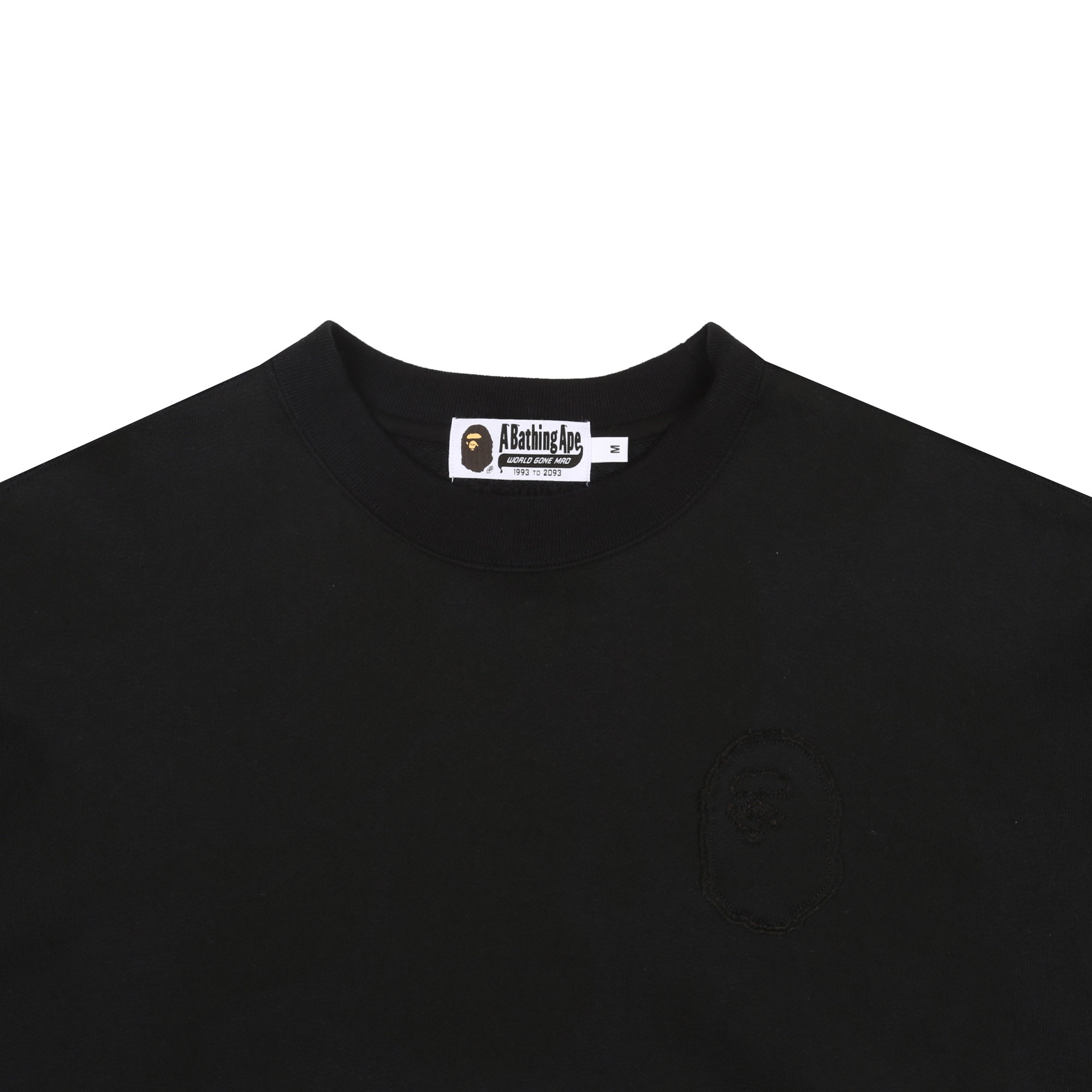 Ink Camo Ape Head Badge Crewneck - Black product photo