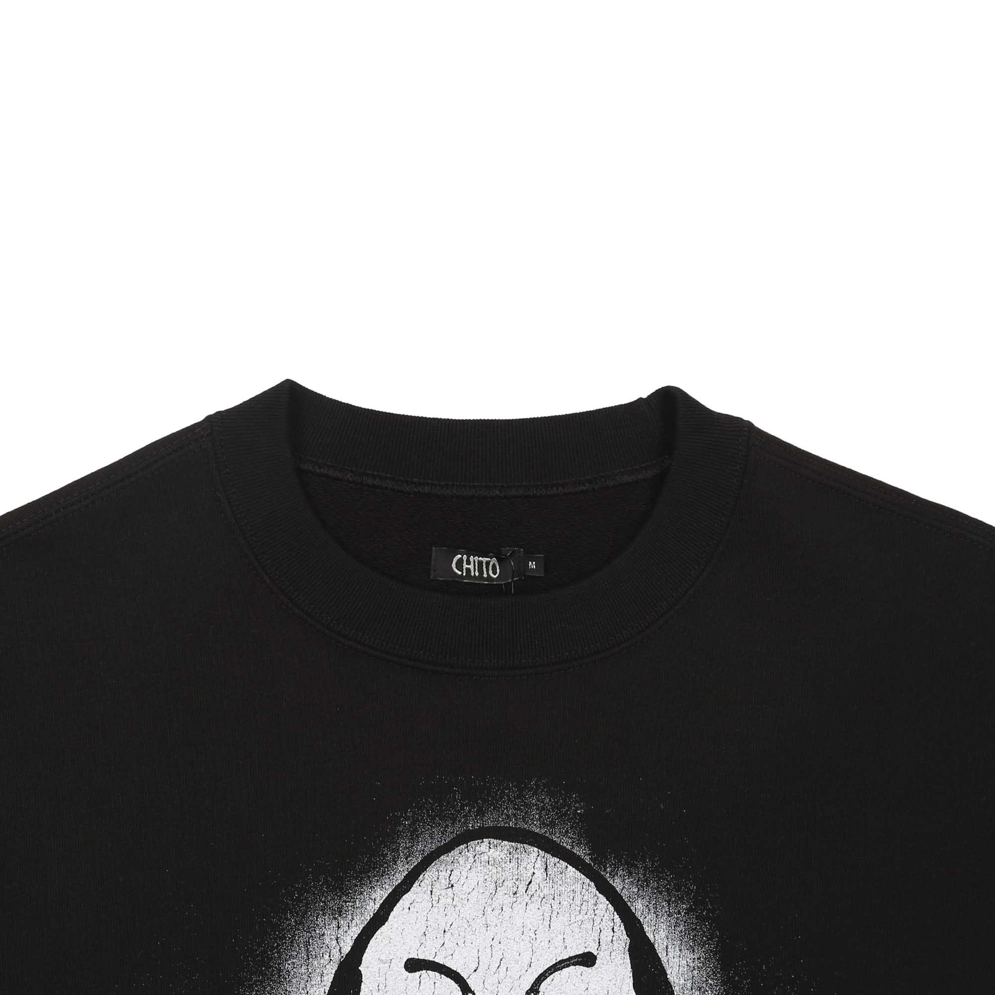 Heart Pup Drawstring Crew - Black product photo