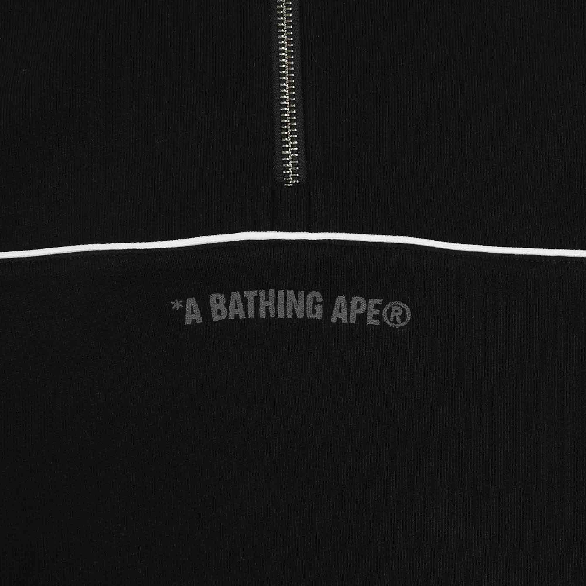 College Monogram Logo Half Zip Sweatshirt - Black product photo