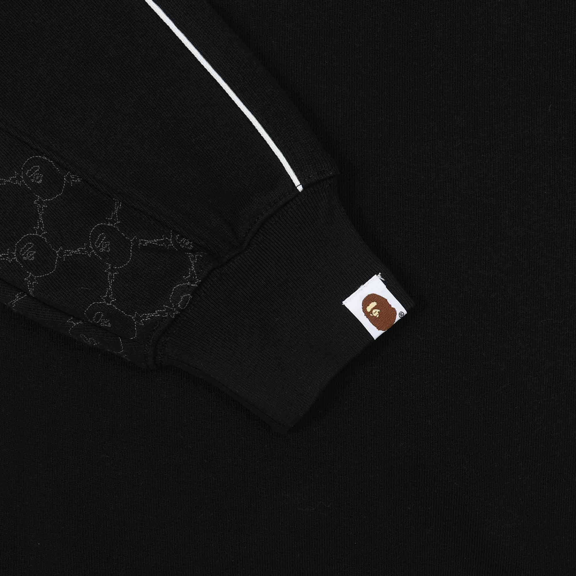 College Monogram Logo Half Zip Sweatshirt - Black product photo