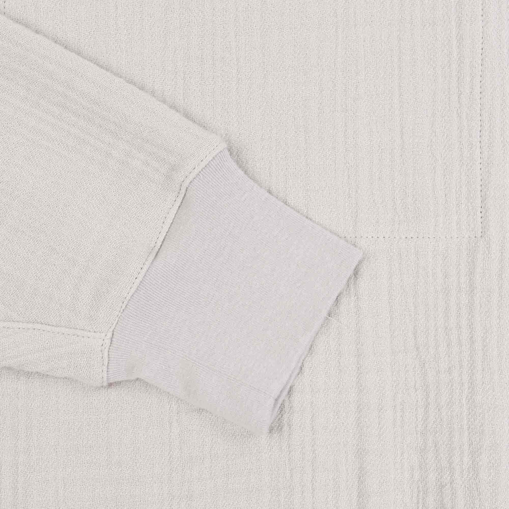 Layered Gauze Half Zip - Grey product photo