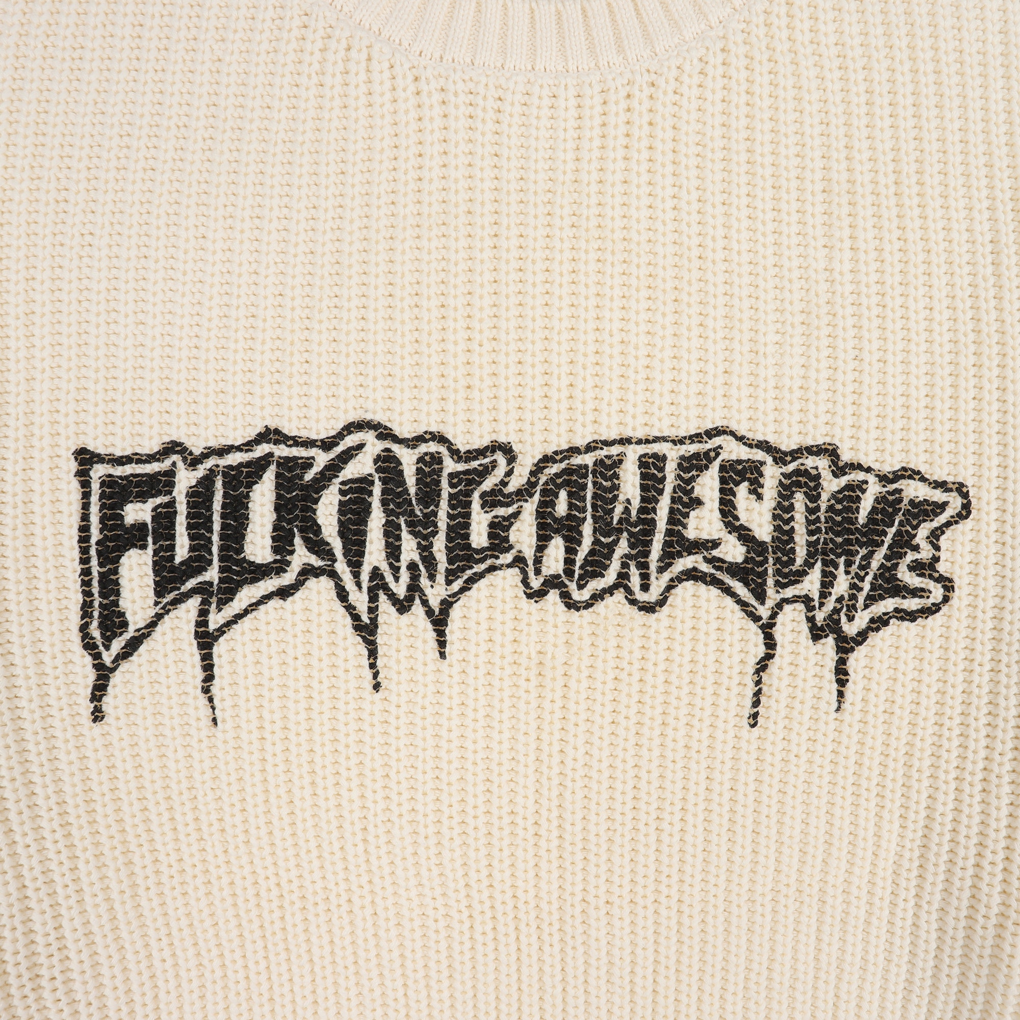 Drip Logo Sweater - Cream product photo