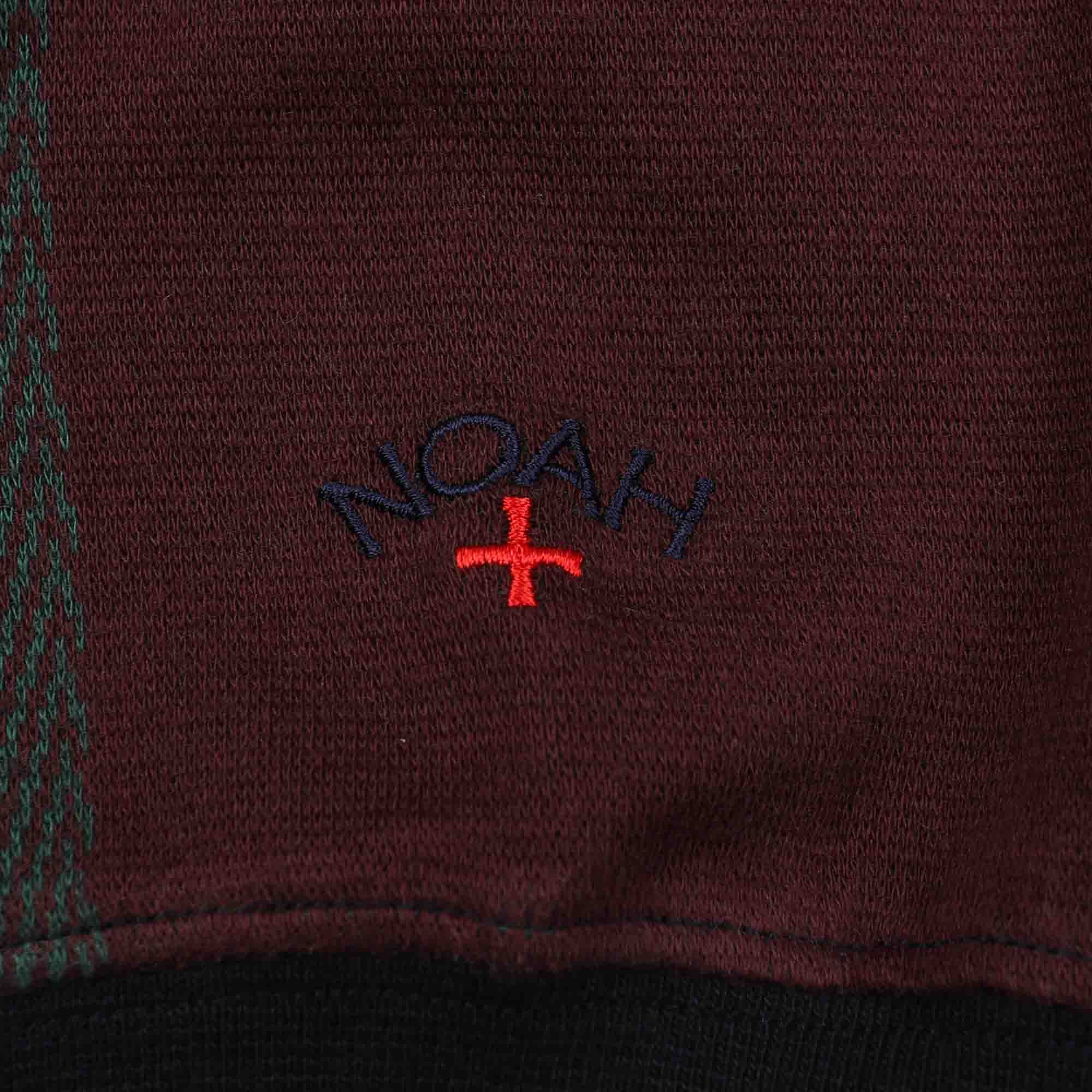 Buffalo Plaid Zip Polo - Navy/Burg/Green product photo