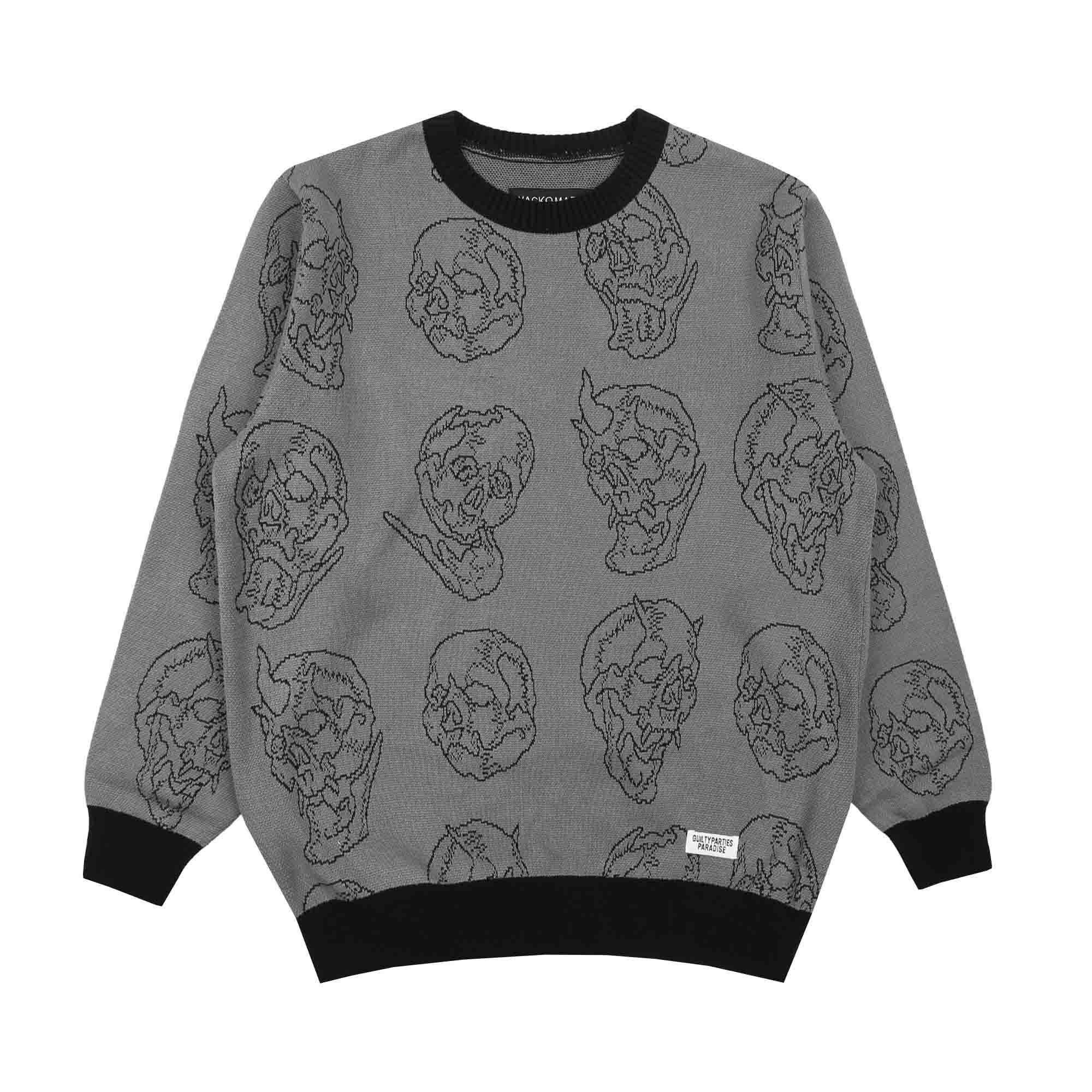 56 Tattoo Studio Jacquard Sweater - Grey product photo