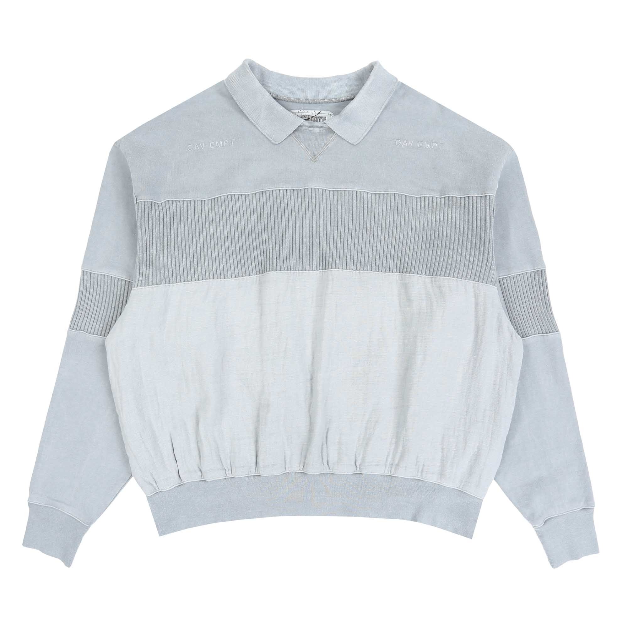 Overdye Collared Light Crewneck - Grey product photo