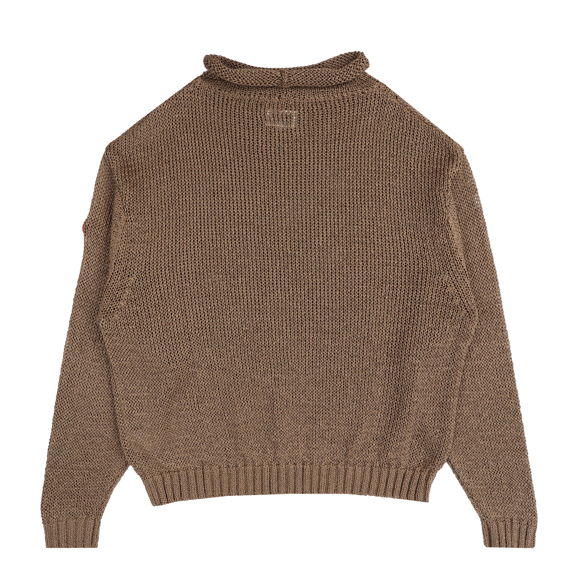 Loose Neck Cotton Knit - Beige product photo