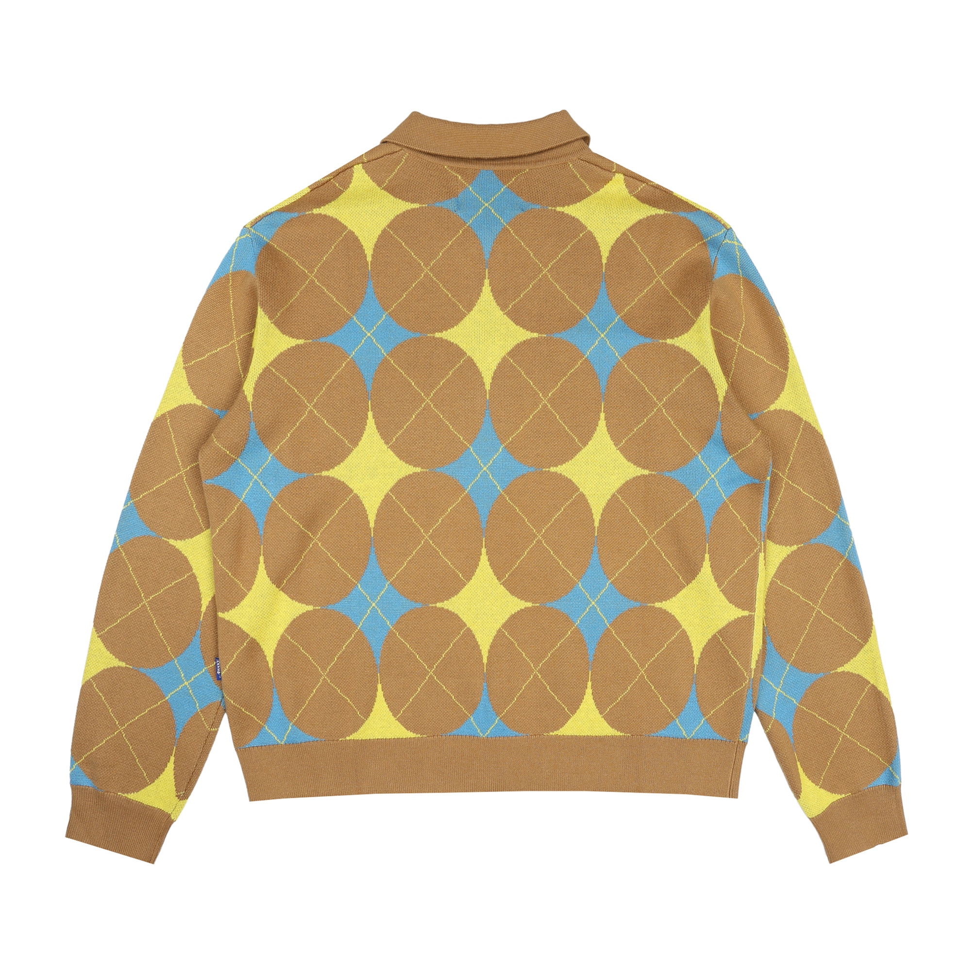 Argyle Knit Cardigan - Brown product photo