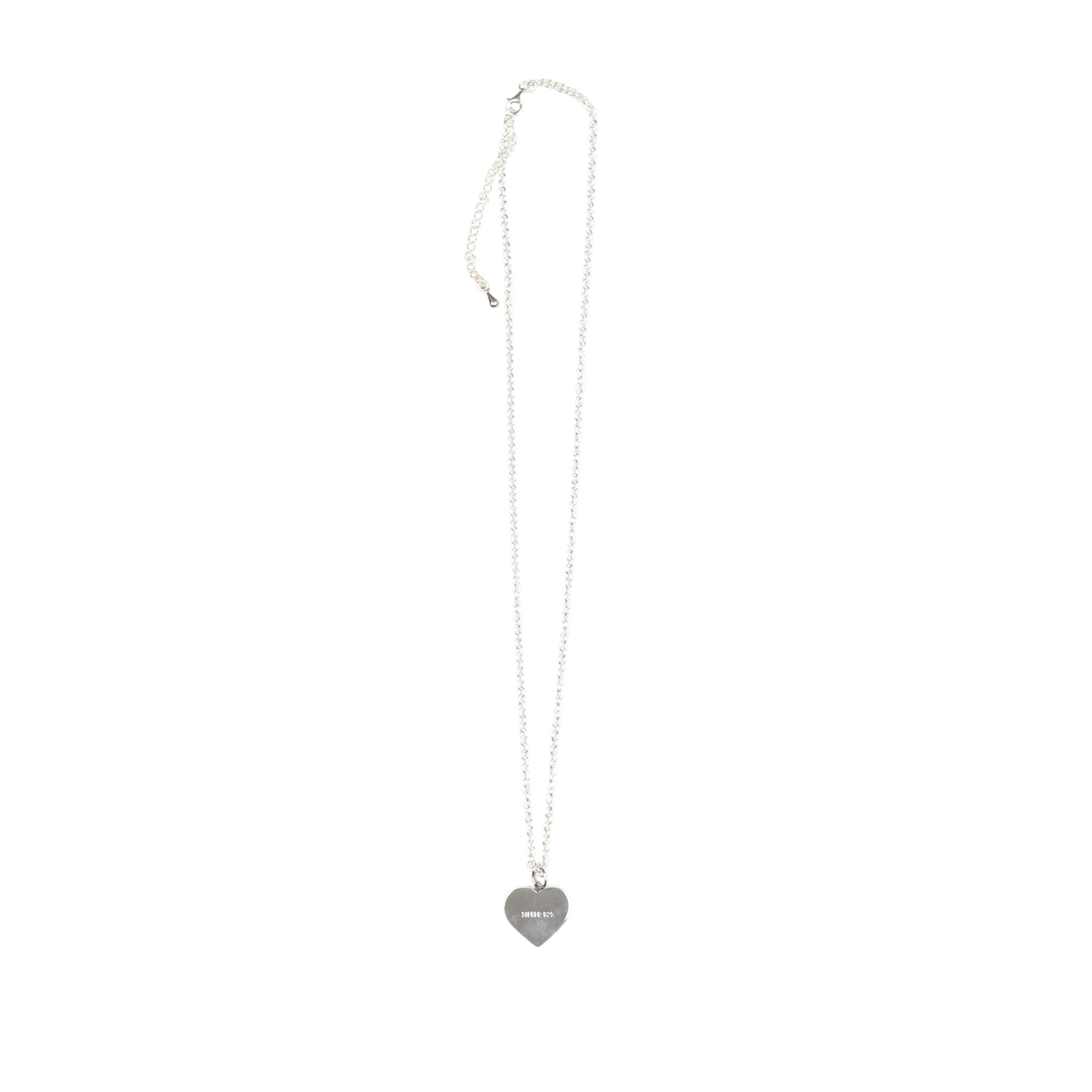 Heart Silver Necklace - Black product photo