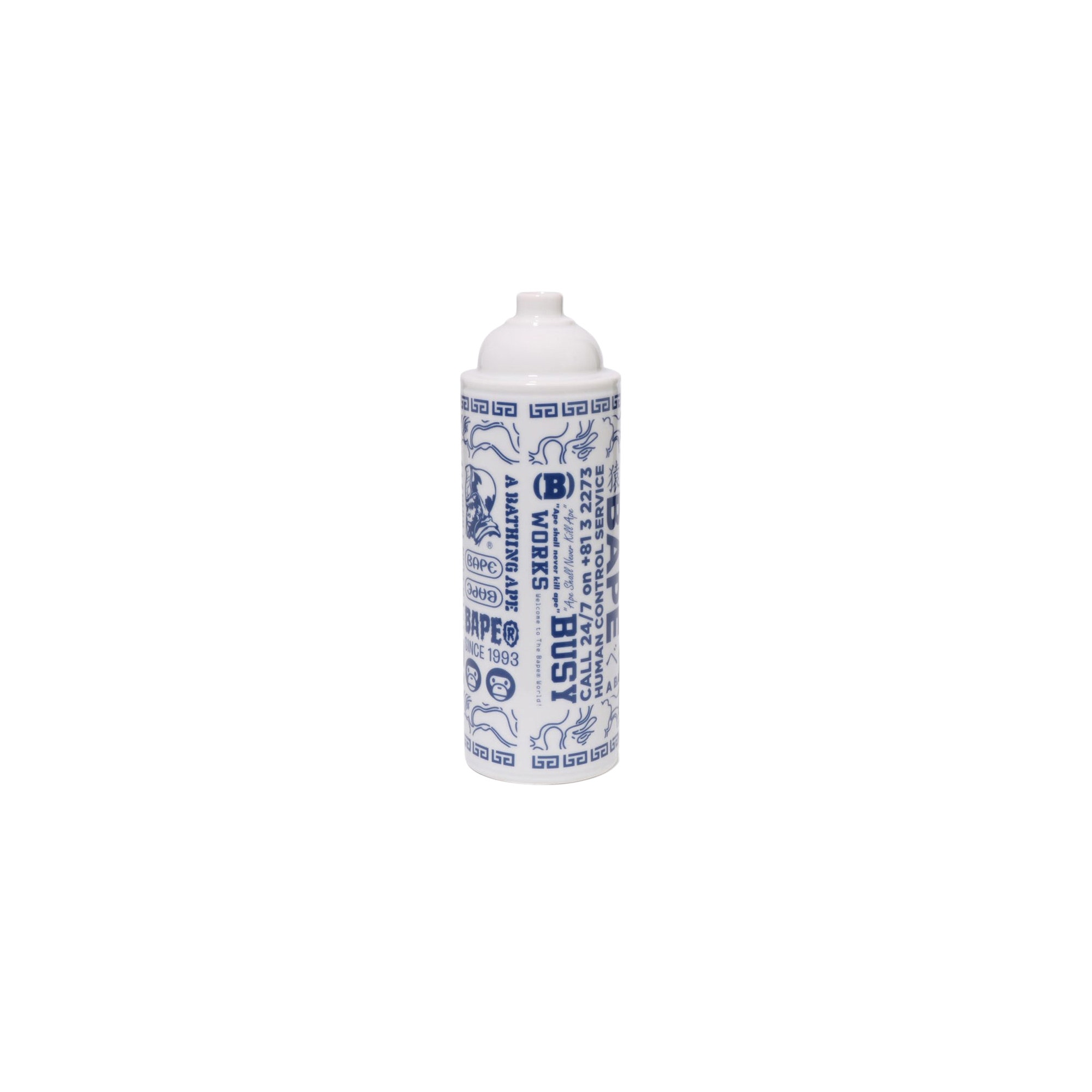Spray Can Design Pottery Vase - White product photo